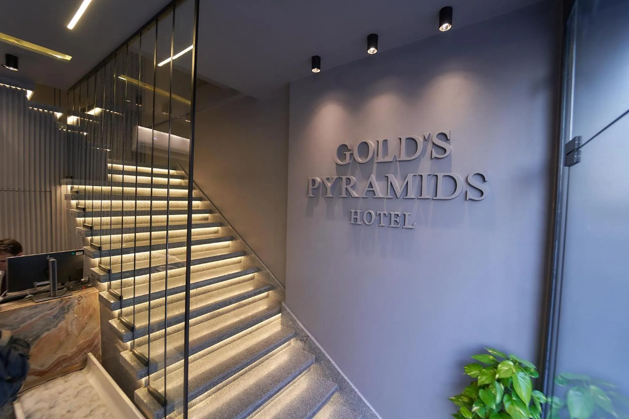 Facade/entrance in Gold's Pyramids Hotel