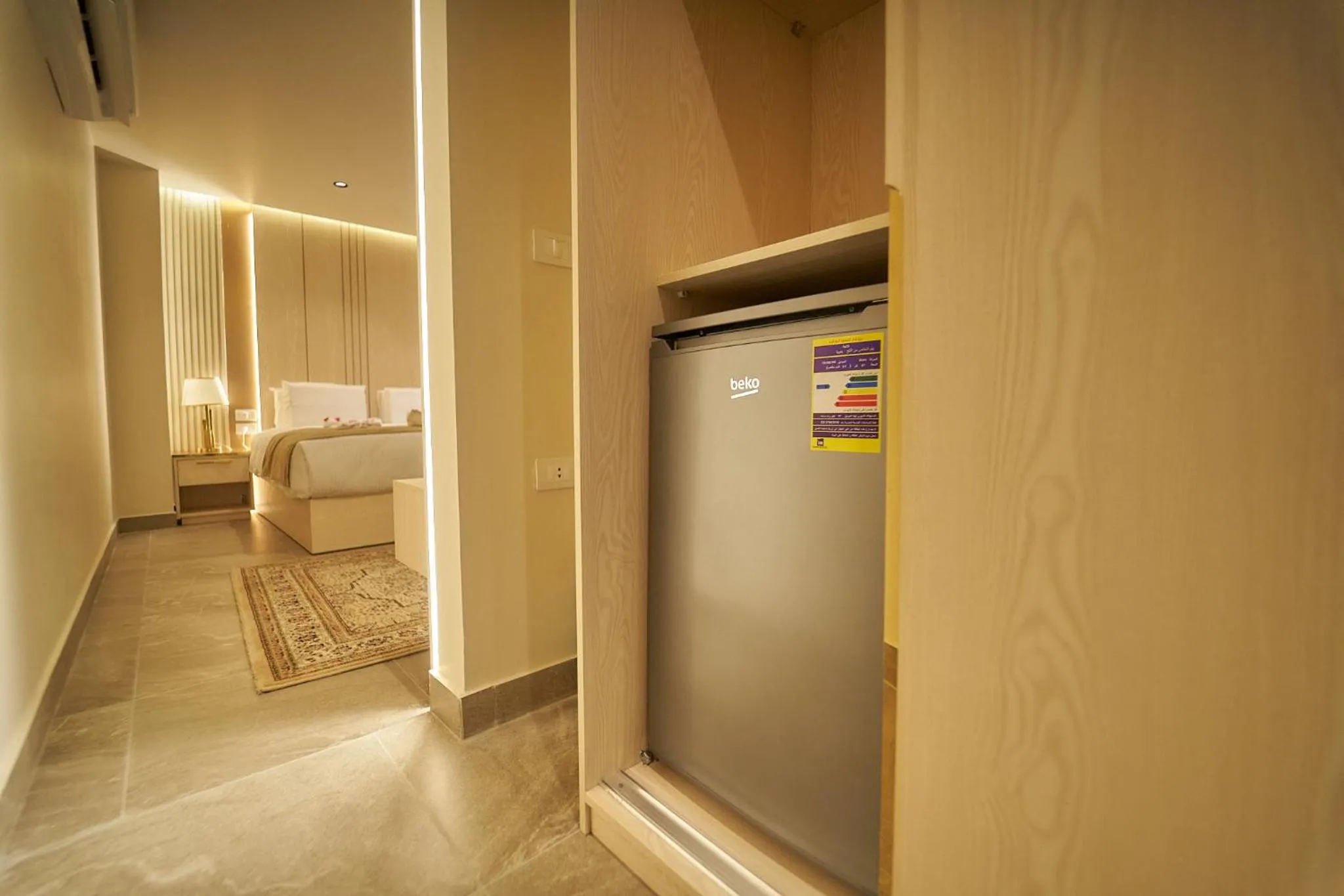 Bed in Gold's Pyramids Hotel