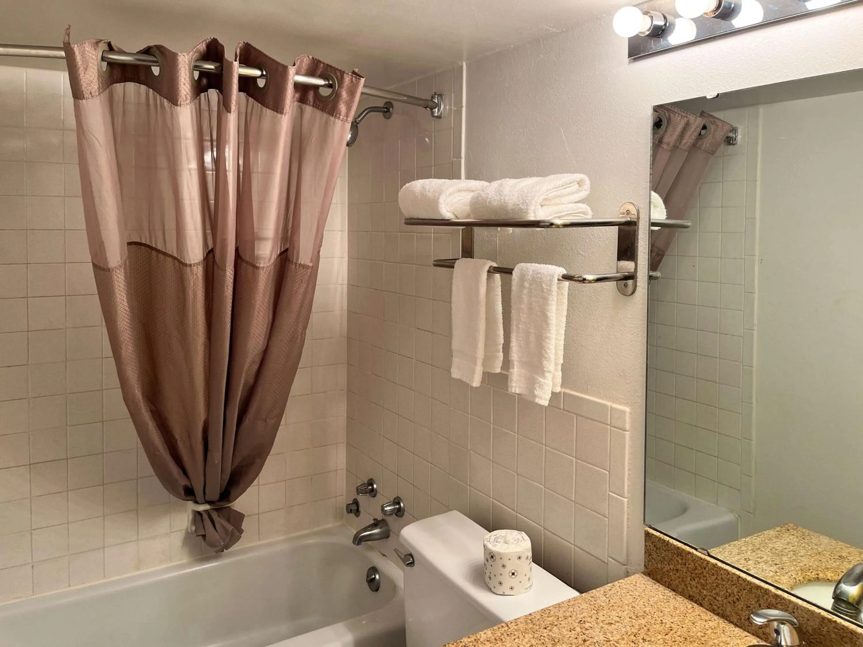 Bathroom in Studio 6 Suites Clarion, PA