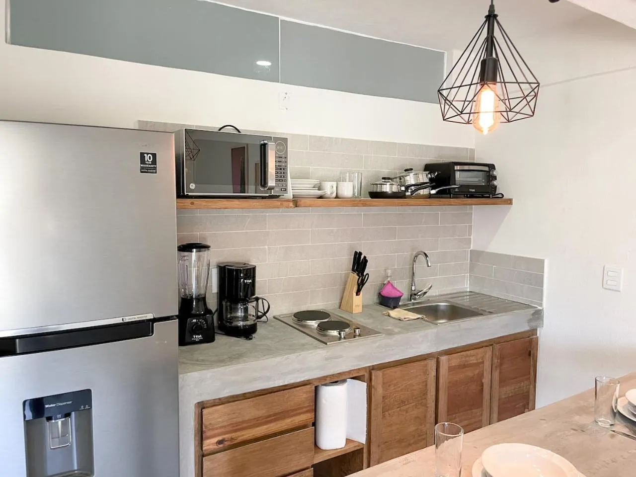 kitchen in Rooms Huatulco