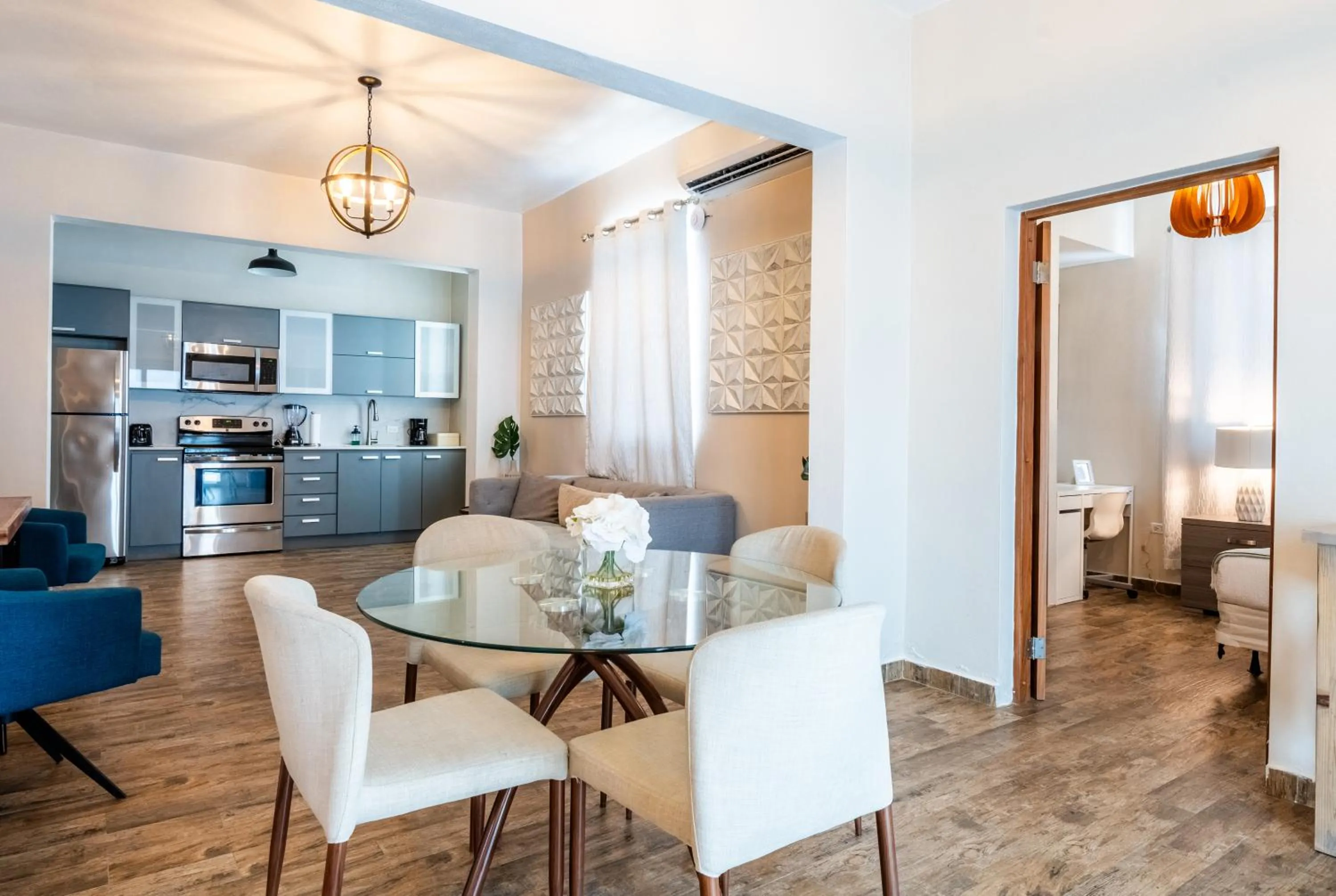 Kitchen or kitchenette in La Mona Loiza Apartment Complex by Stay with Bear