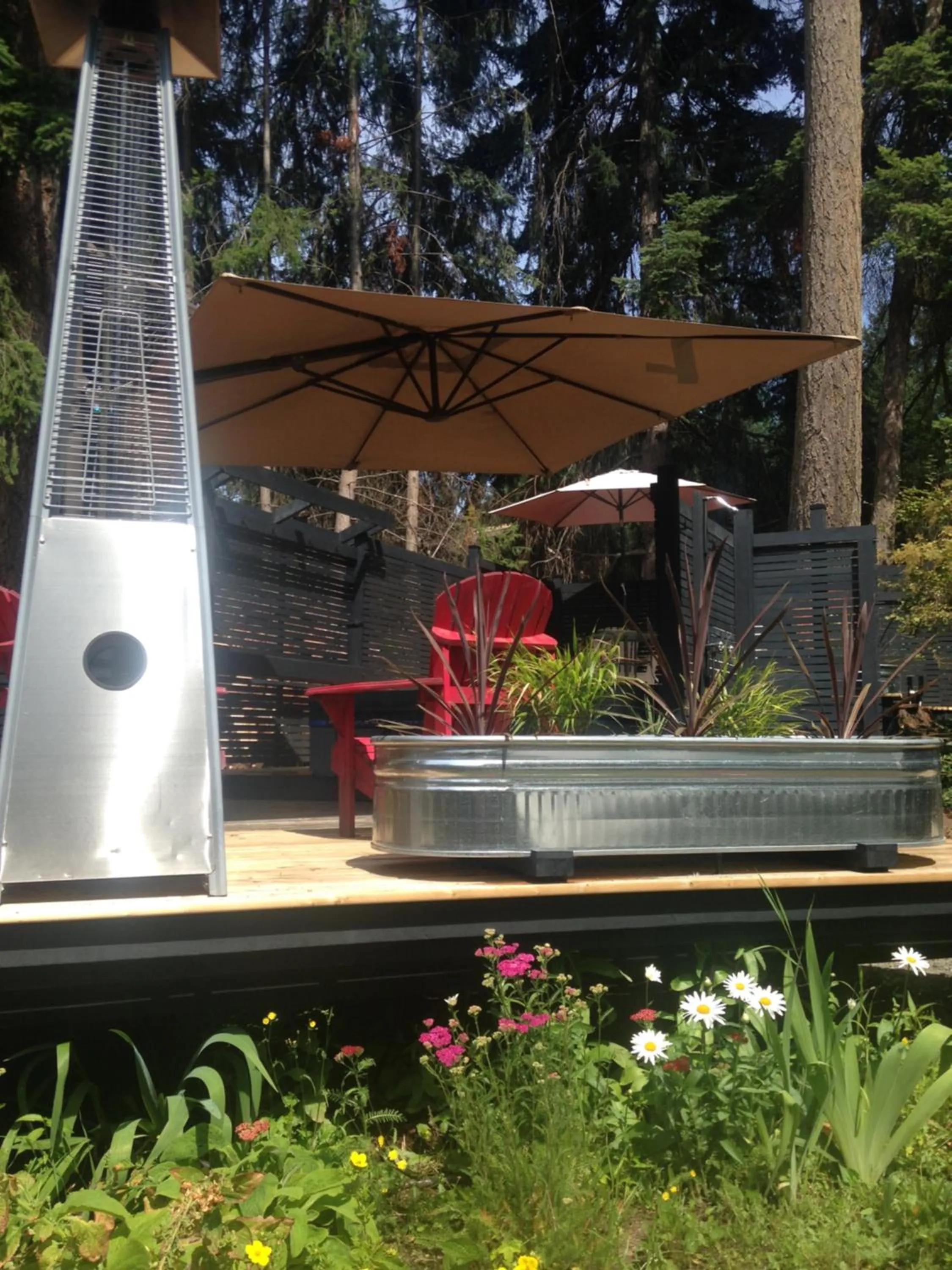 Patio in Salt Spring Carriage House B&B