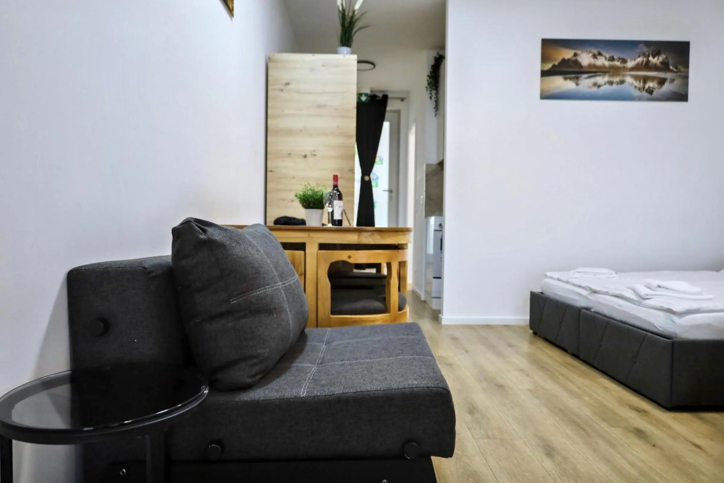 Bed in Ferienwohnung im Hamburger Straße-4