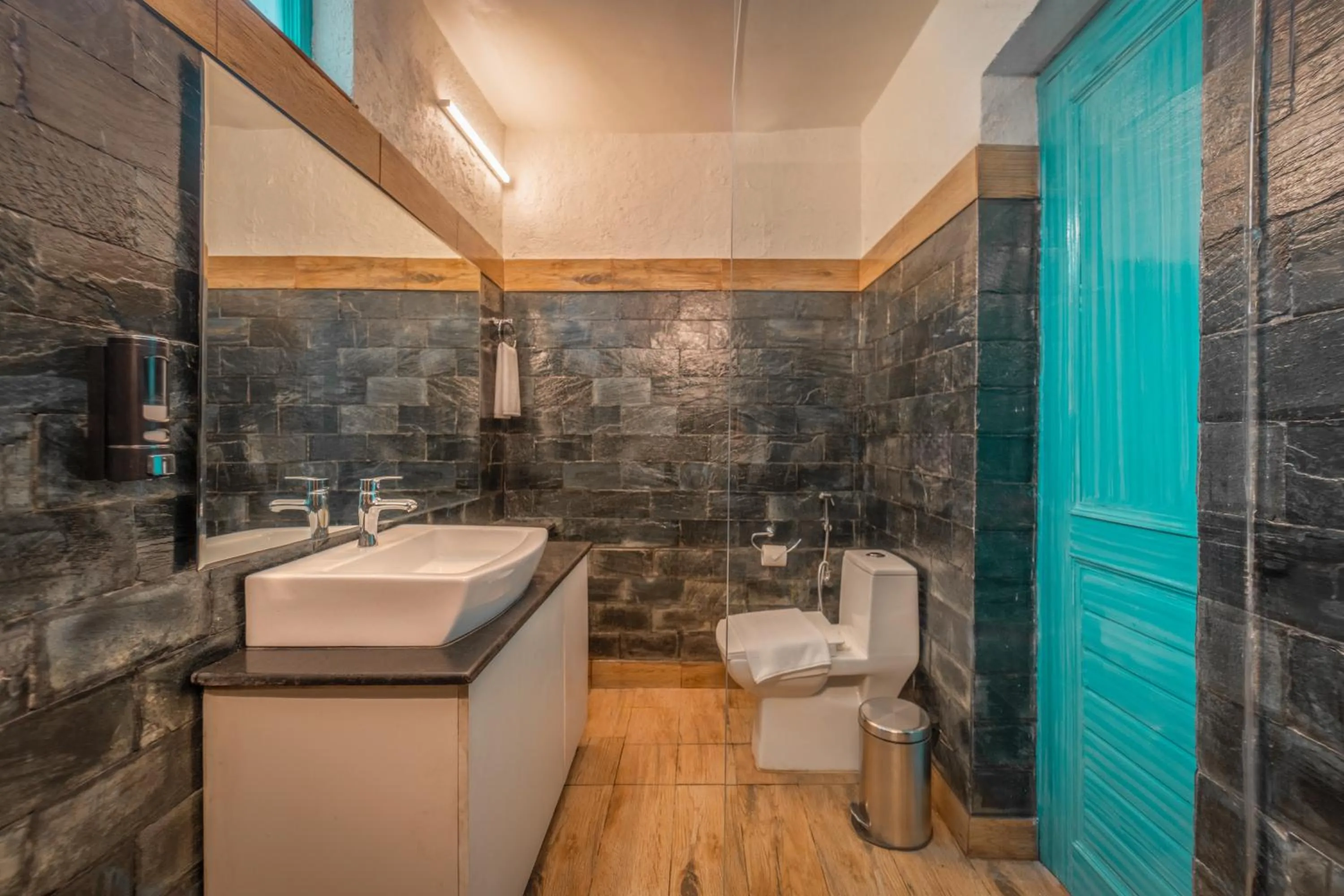 Shower in Tree of Life Birdsong Chalets , Dharamshala