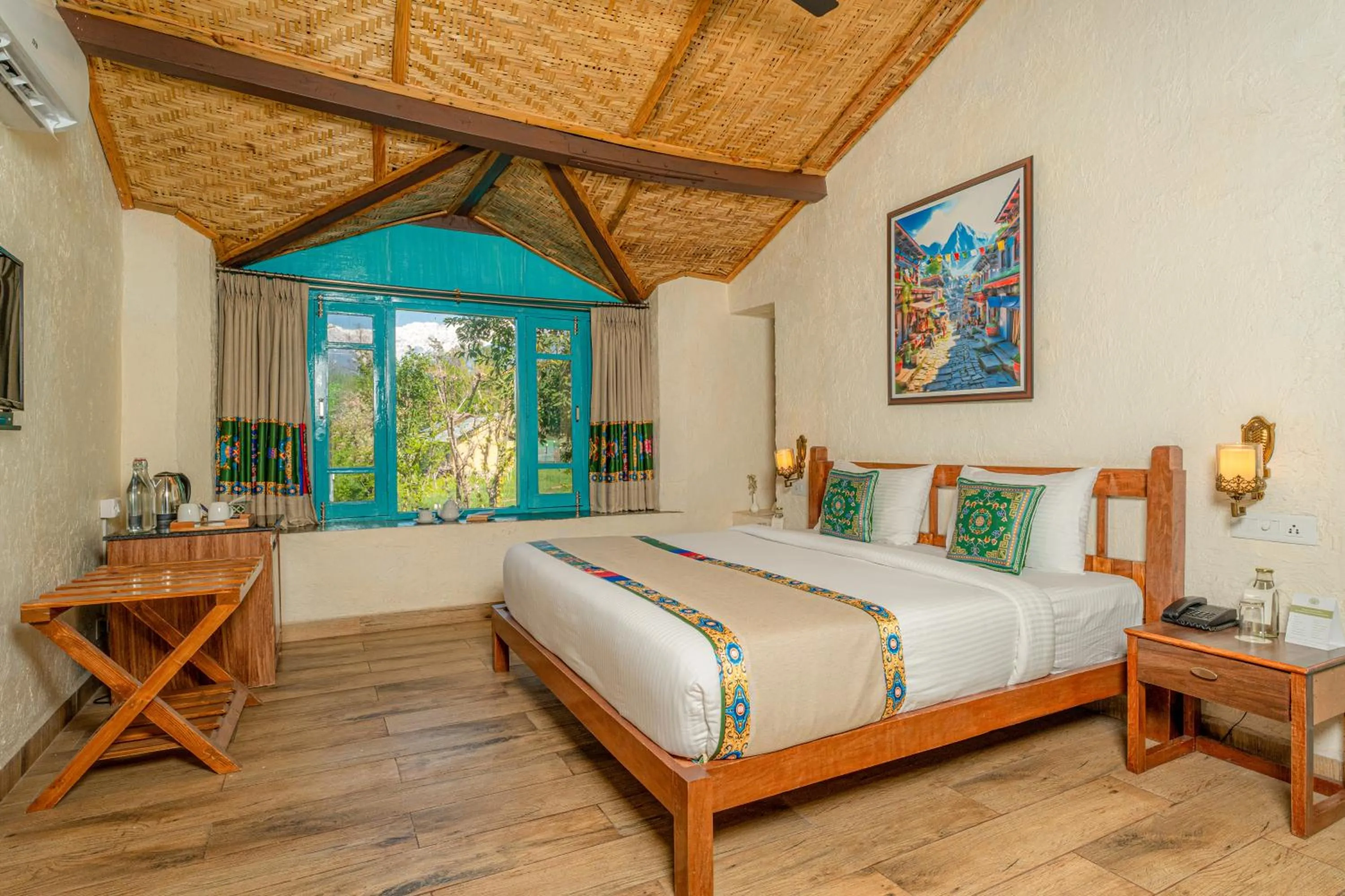 Bedroom, Bed in Tree of Life Birdsong Chalets , Dharamshala