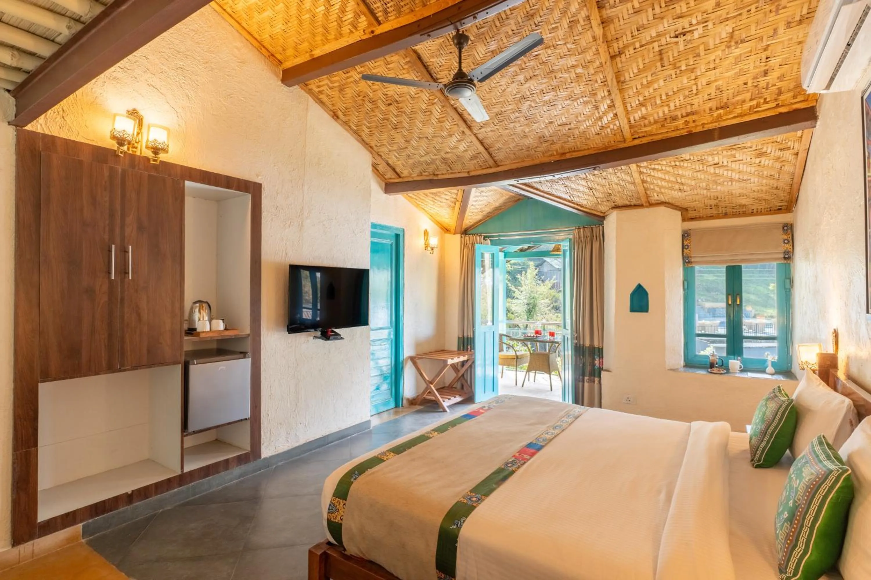 Bedroom, Bed in Tree of Life Birdsong Chalets , Dharamshala