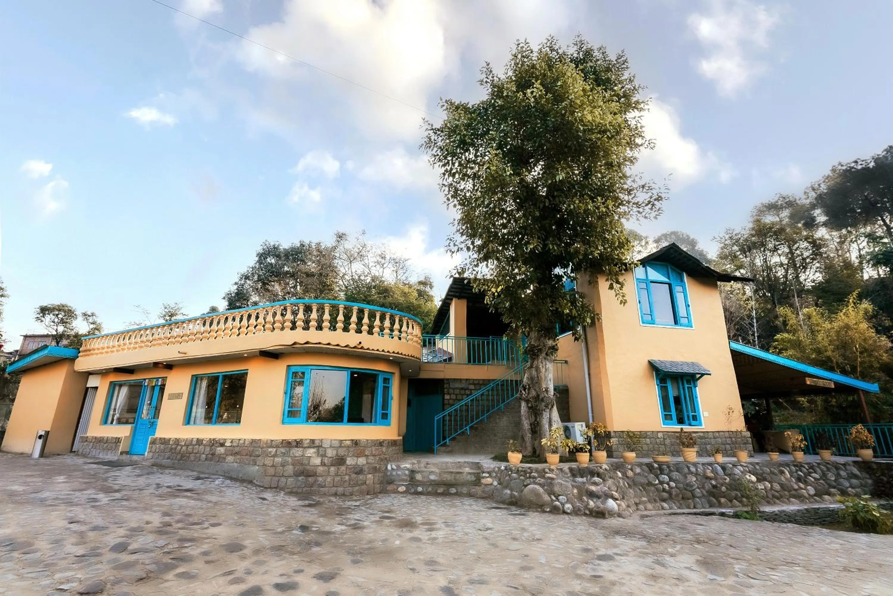 Facade/entrance in Tree of Life Birdsong Chalets , Dharamshala
