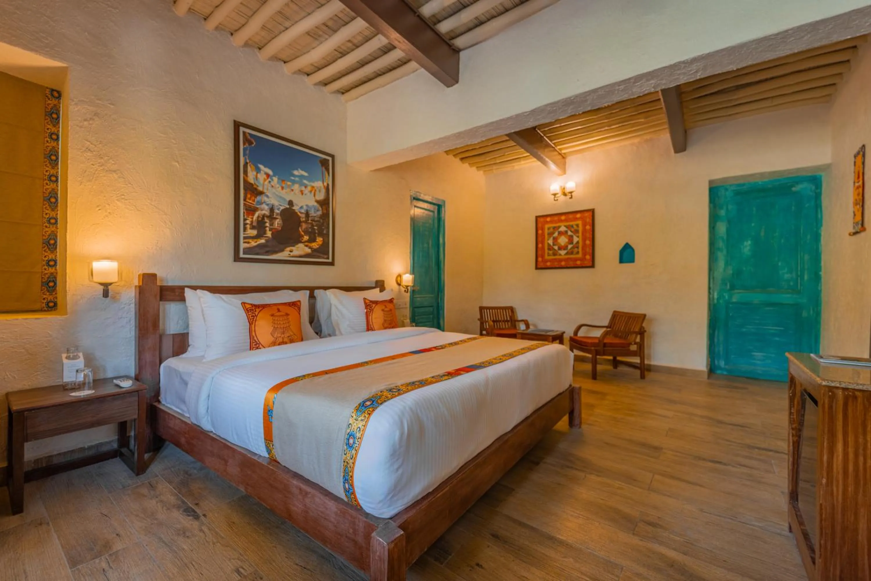 Photo of the whole room, Bed in Tree of Life Birdsong Chalets , Dharamshala