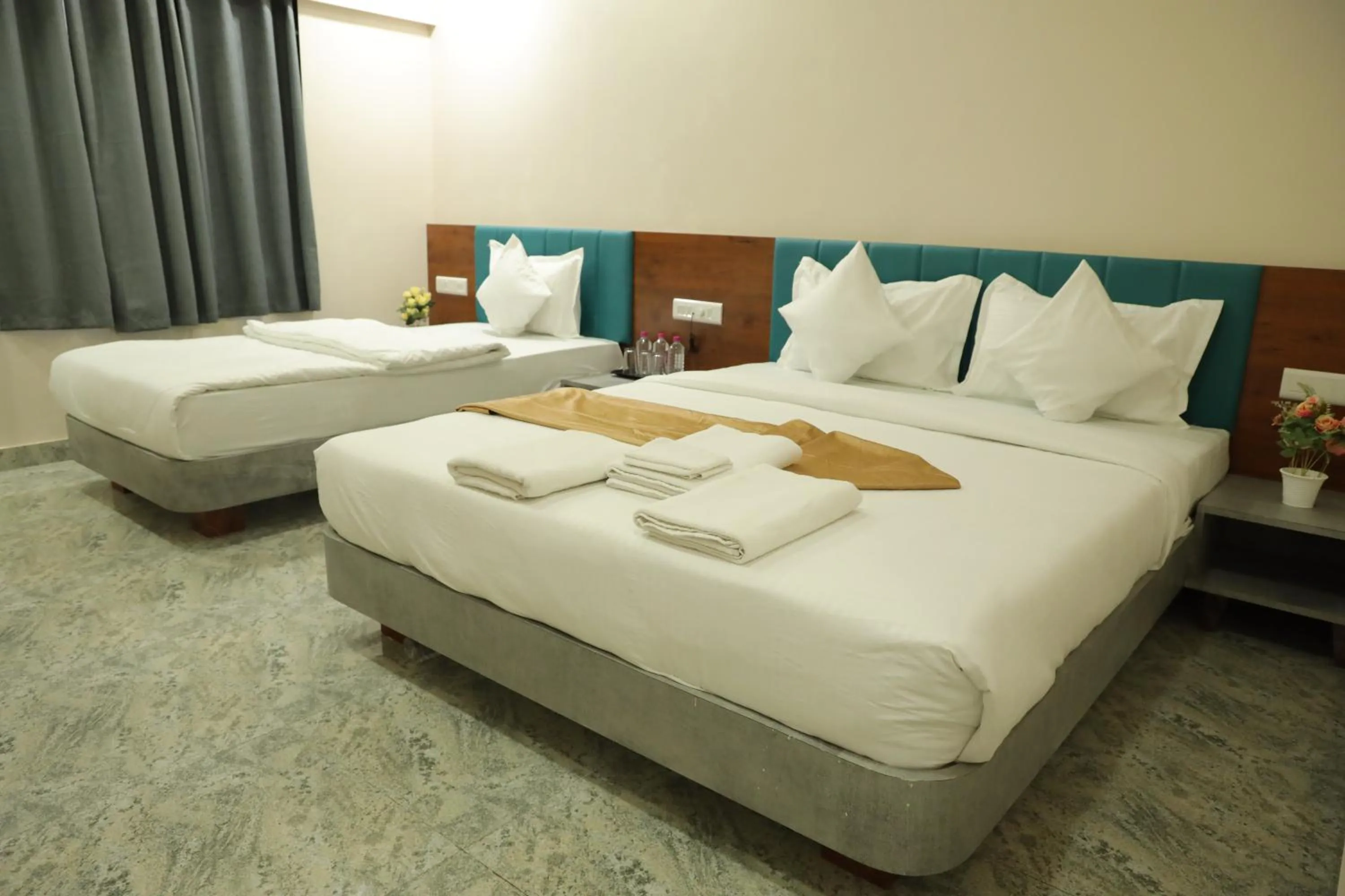 Bed in Hotel Lord Krishna