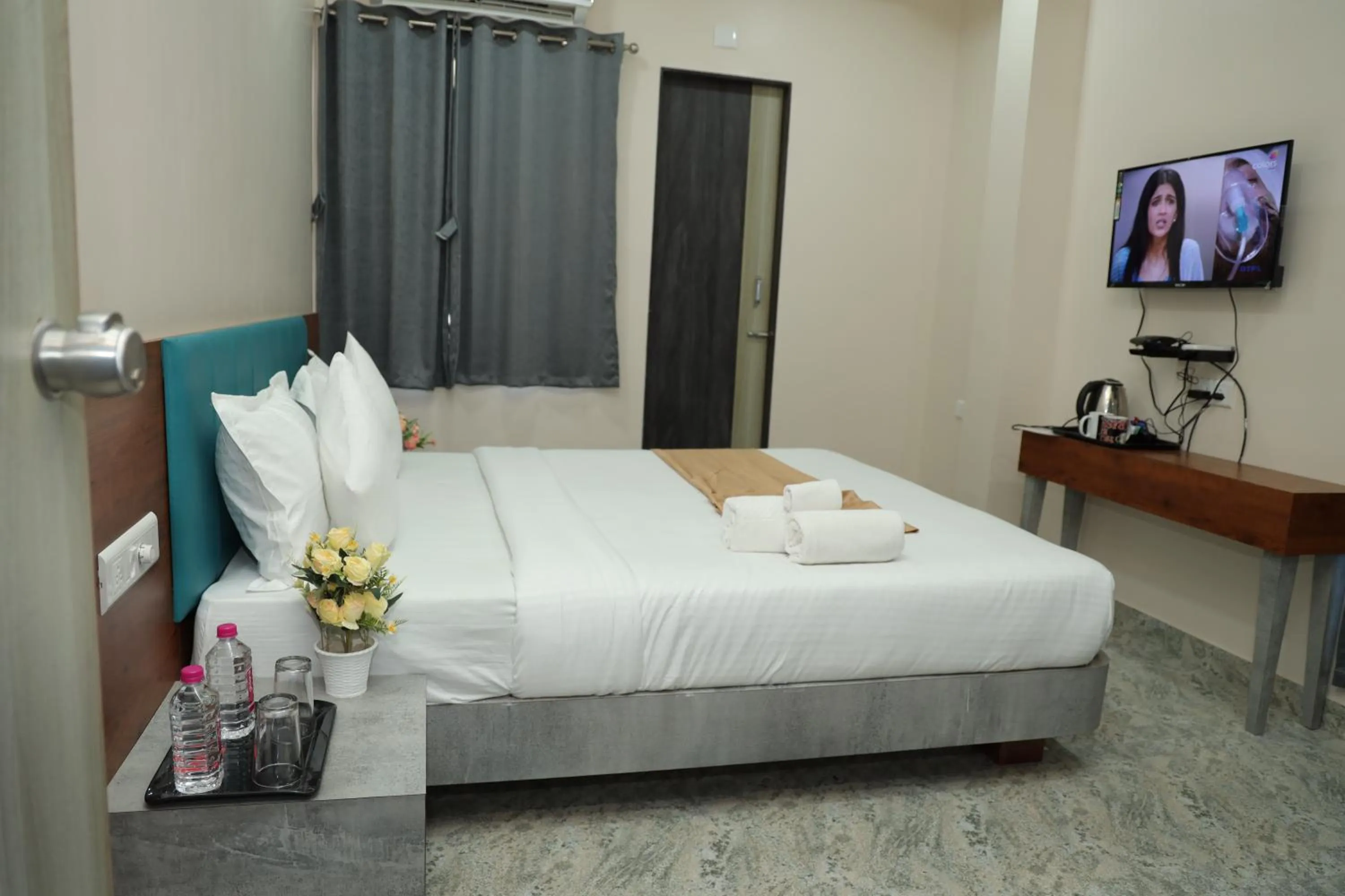 Bed in Hotel Lord Krishna