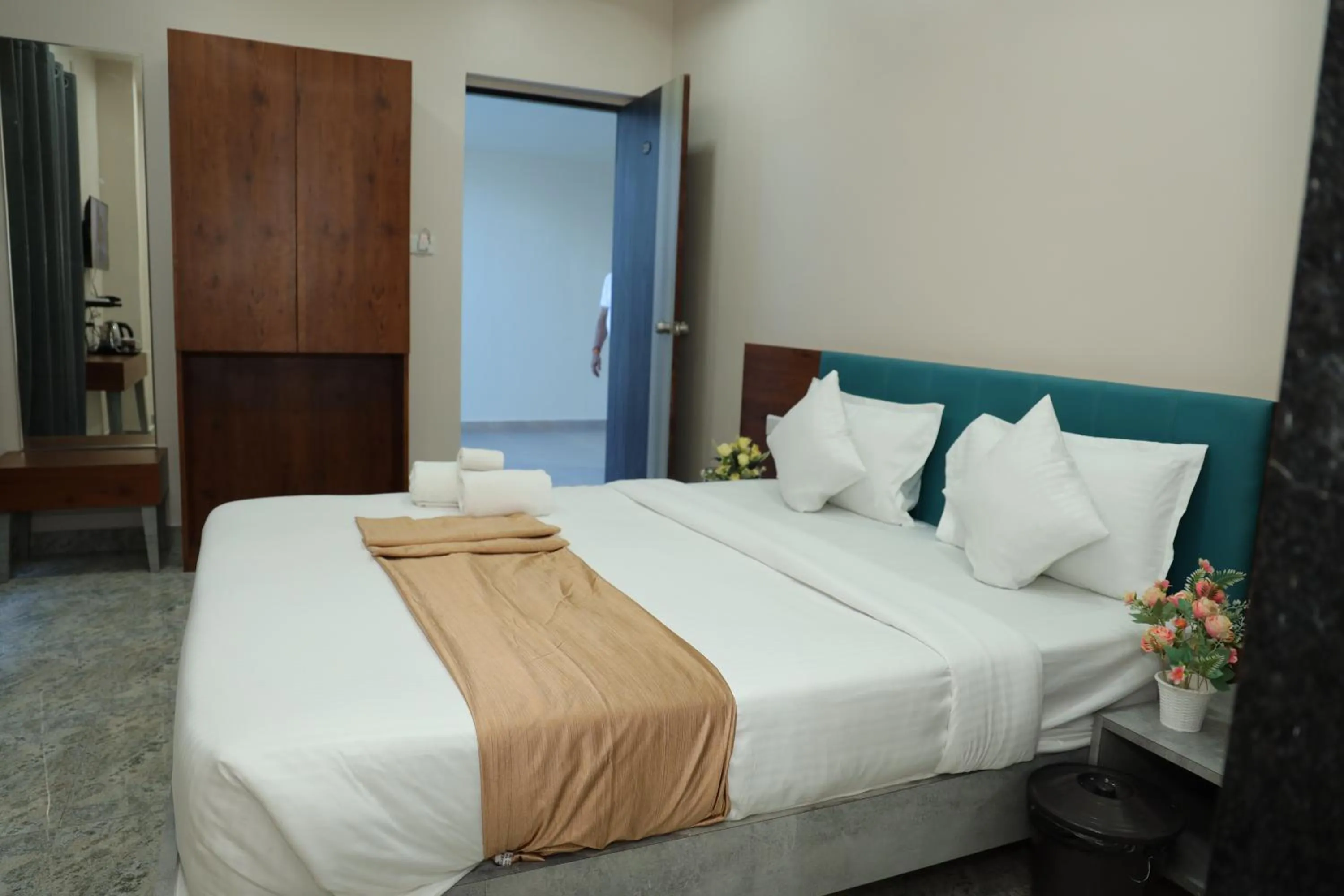 Bed in Hotel Lord Krishna