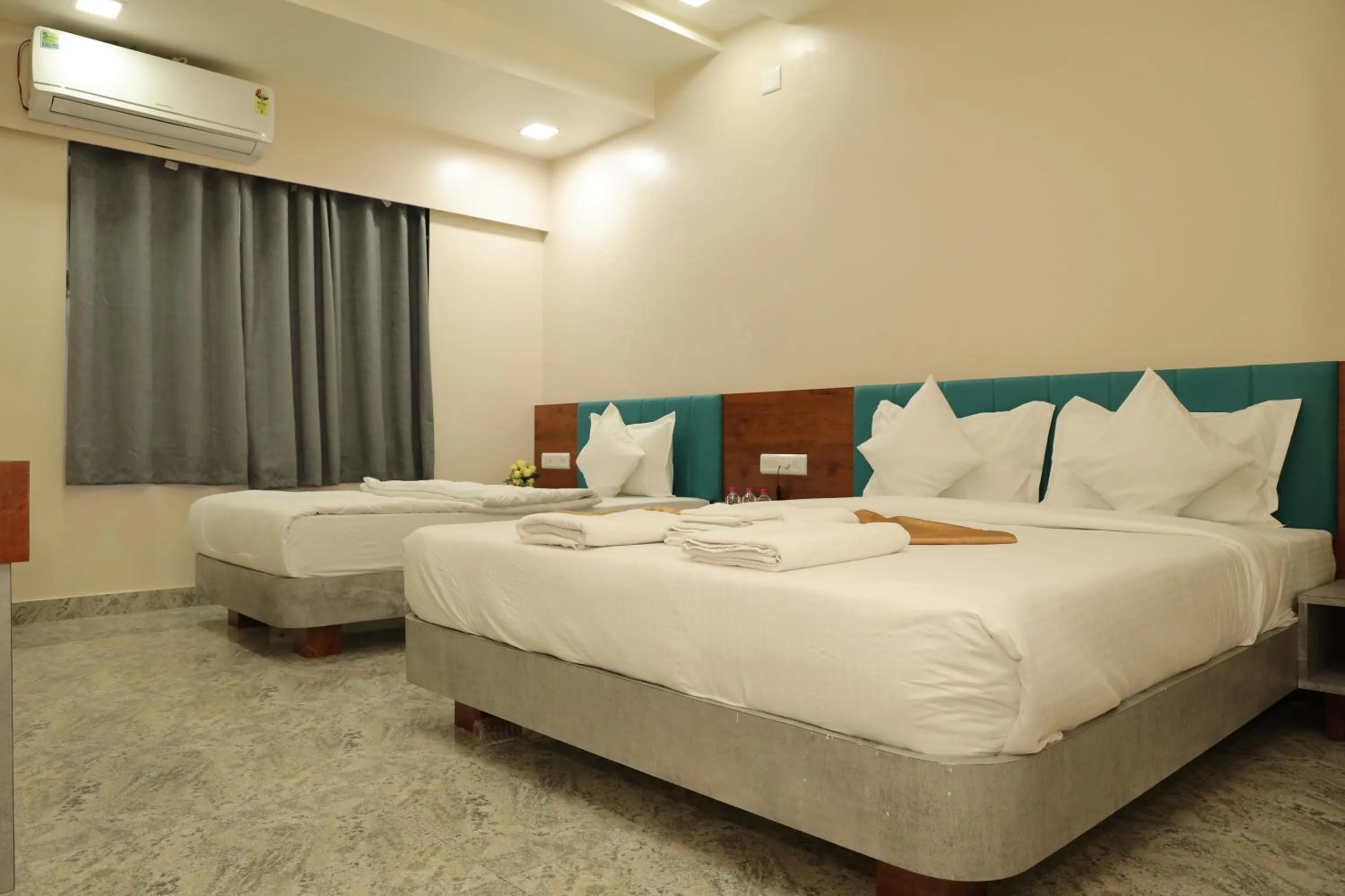 Bed in Hotel Lord Krishna