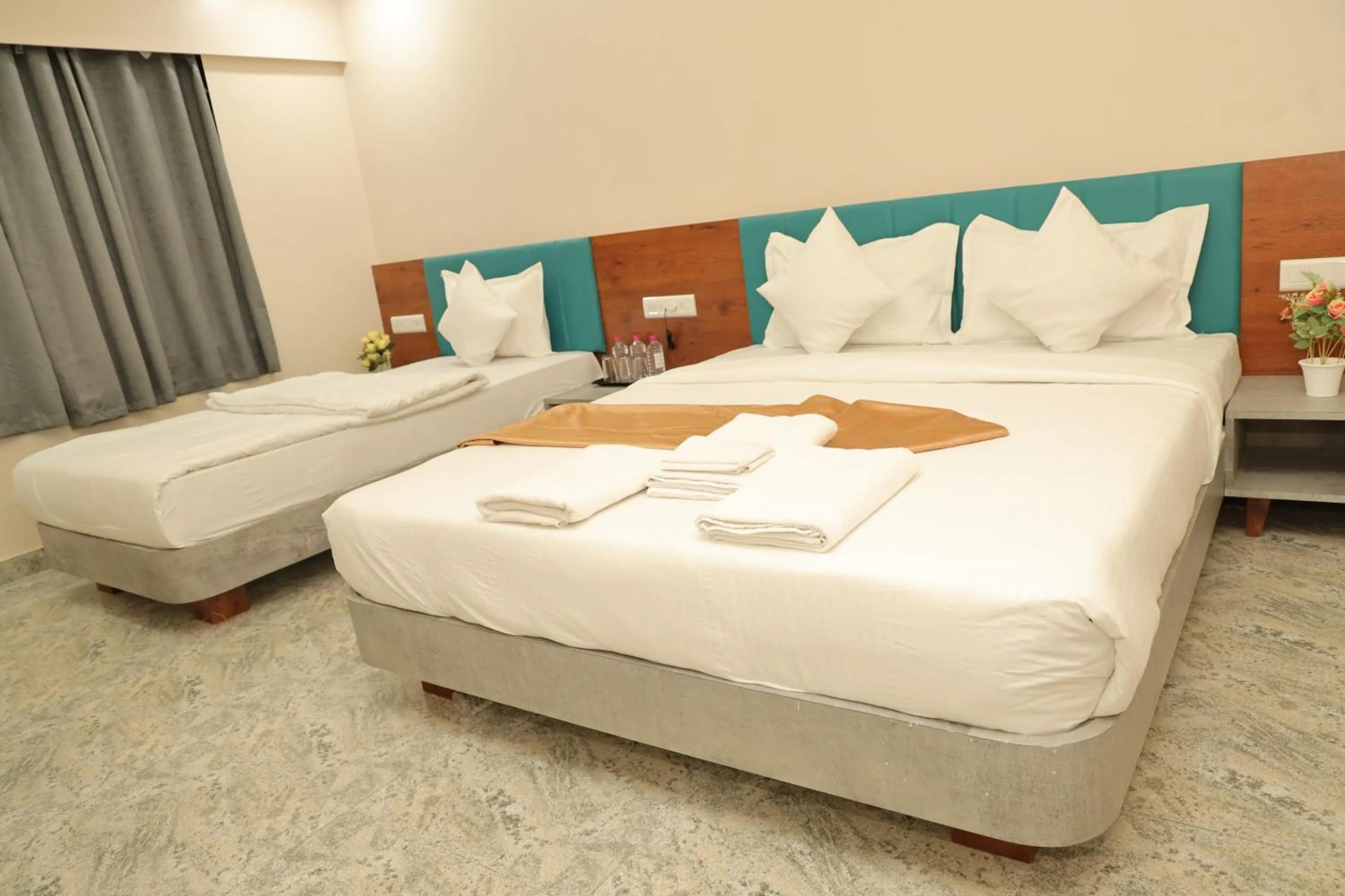 Bed in Hotel Lord Krishna