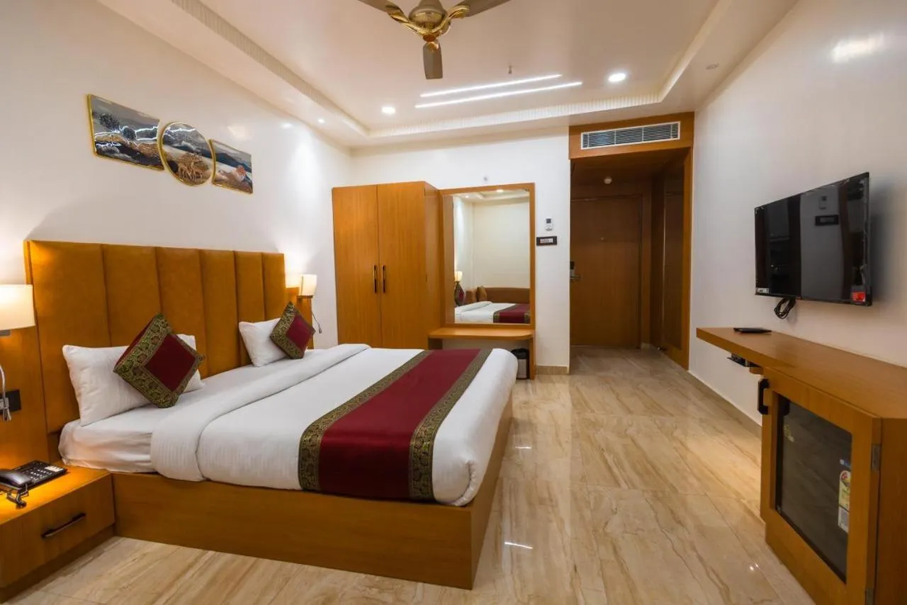 Bed in Hotel Kalawati Palace