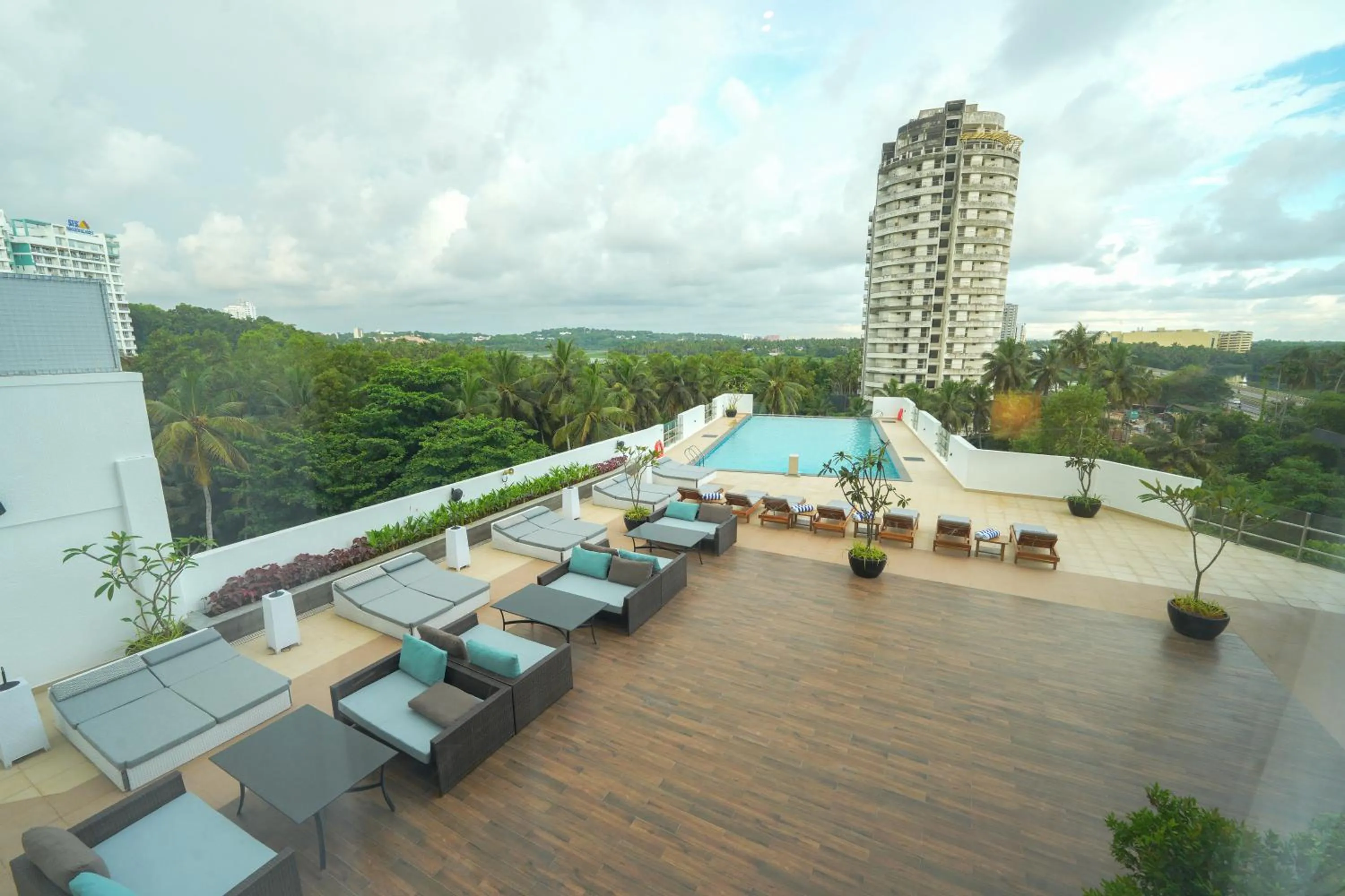 Swimming pool in Gokulam Grand Trivandrum