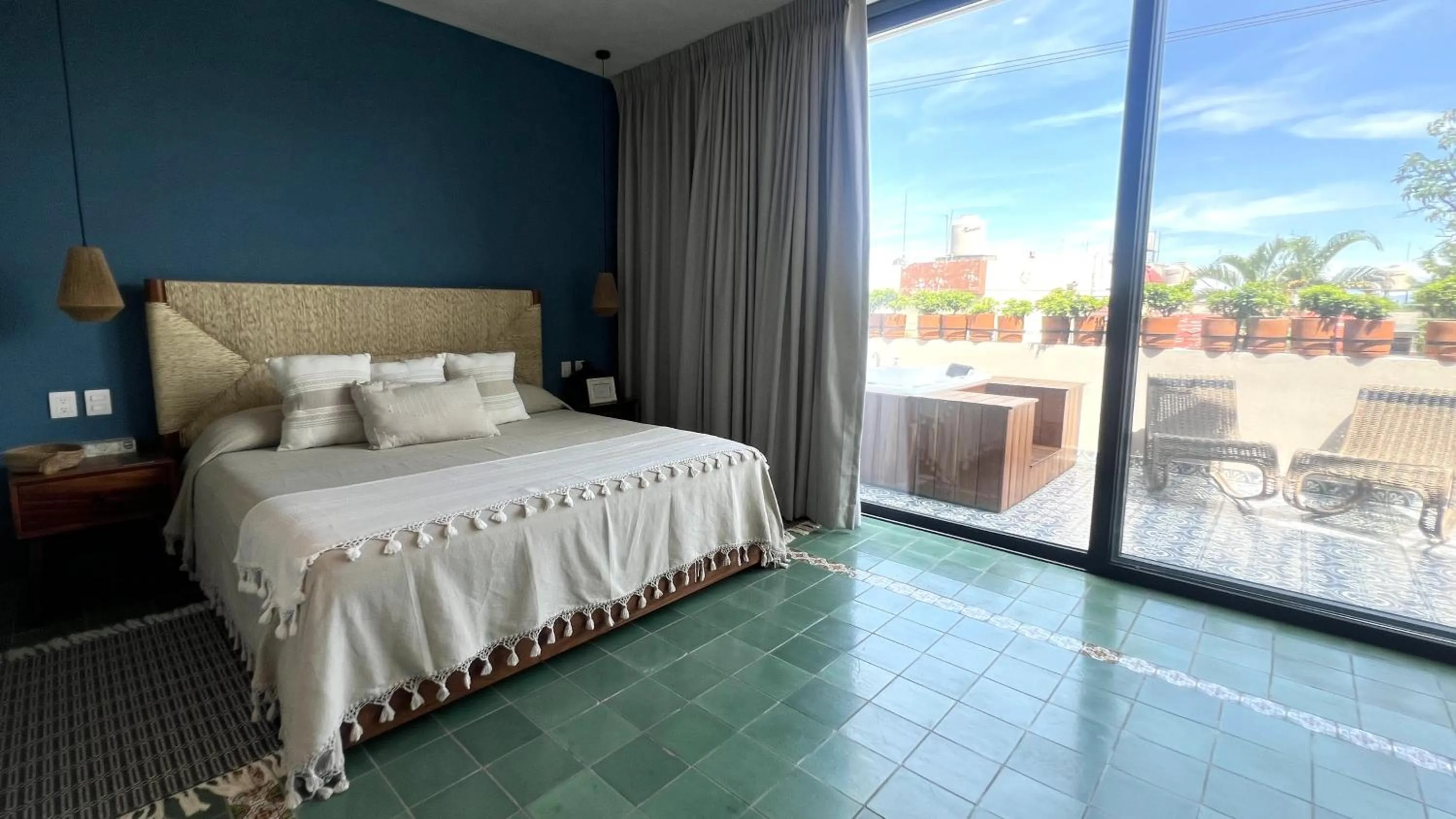 Balcony/Terrace, Bed in Hotel Boutique Gloriagave