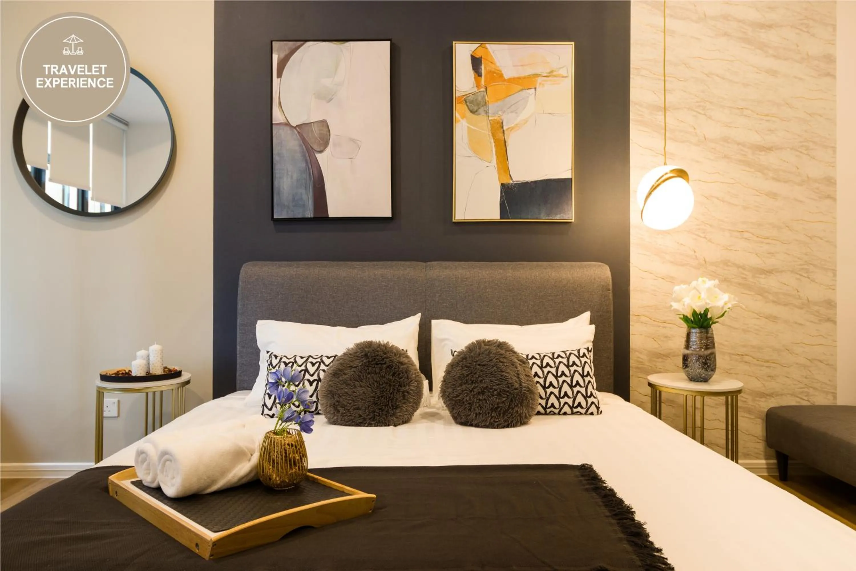 Bedroom, Bed in Ceylonz Suite KLCC, Travelet