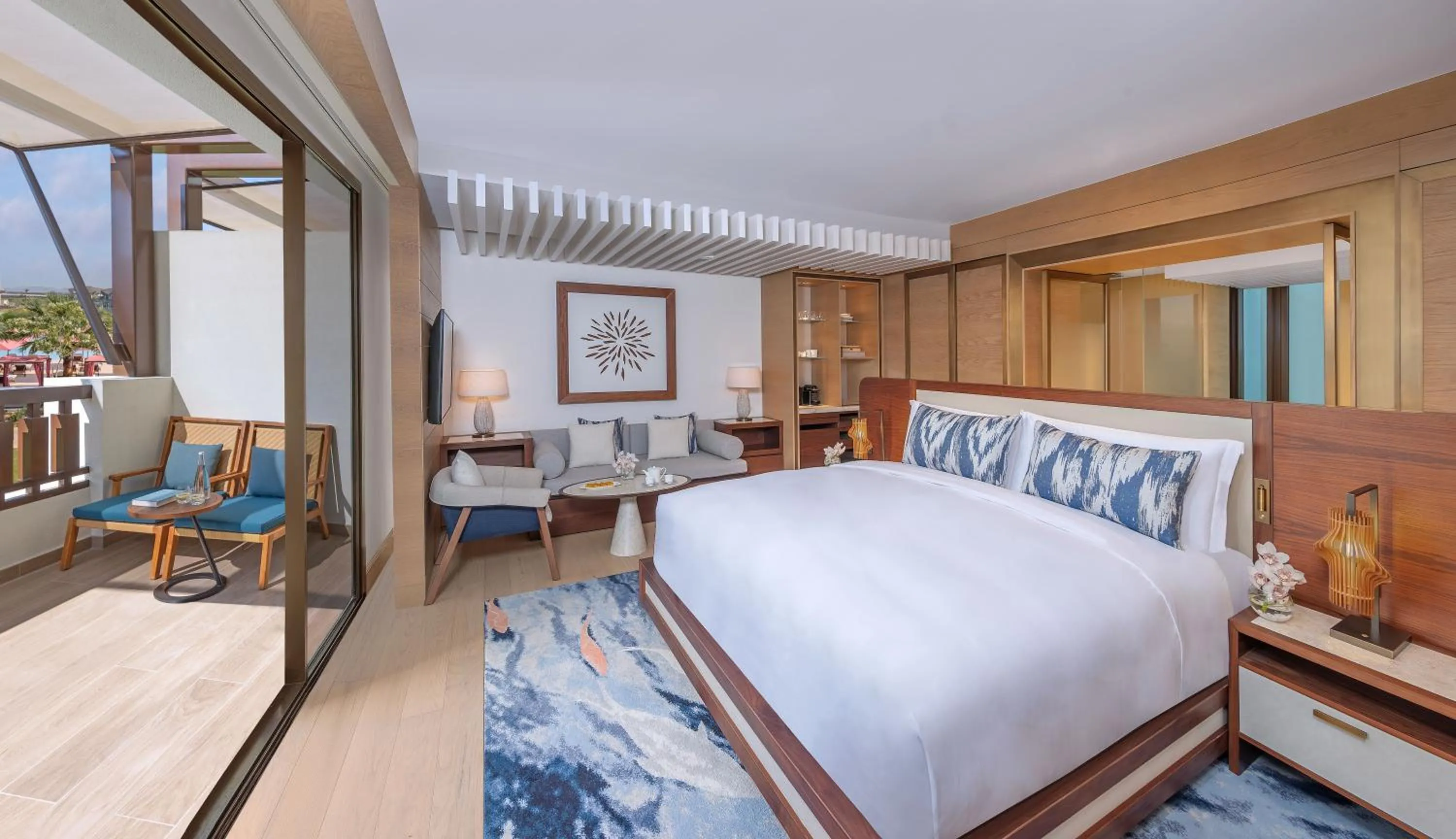 Balcony/Terrace, Bed in Anantara Mina Ras Al Khaimah Resort