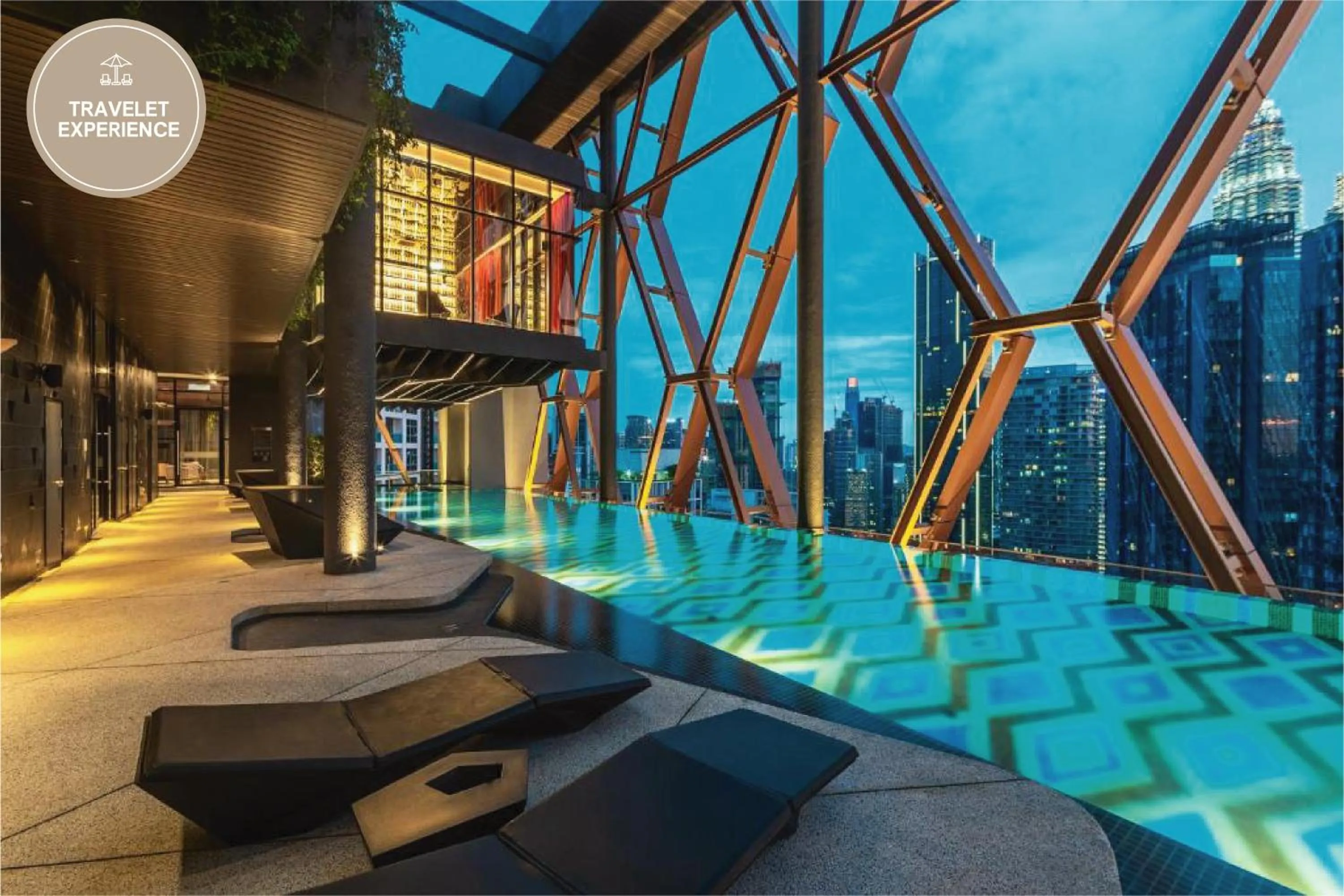 Swimming pool in Scarletz Suites KLCC, Travelet