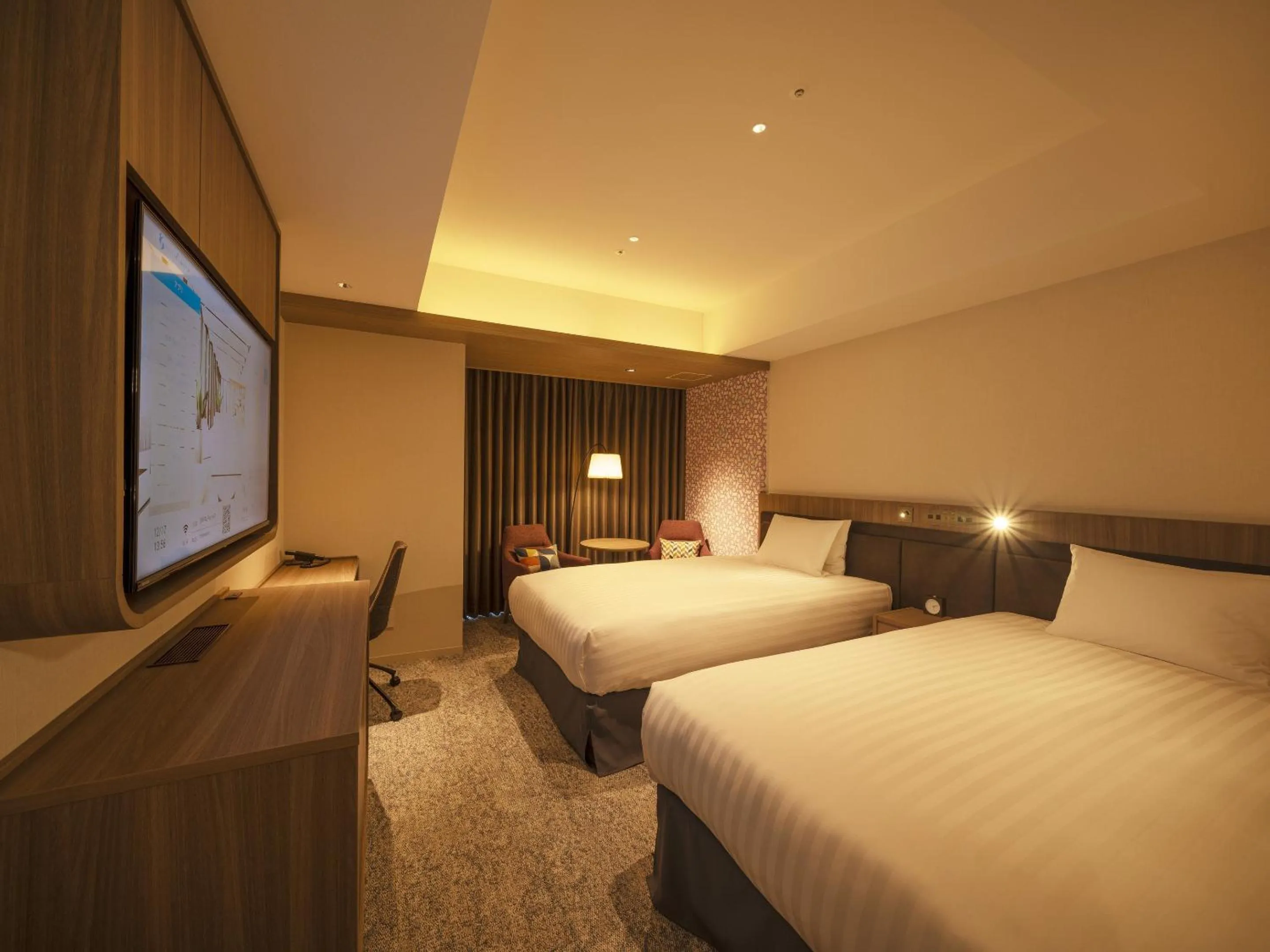 Bed in Hotel Emion Sapporo