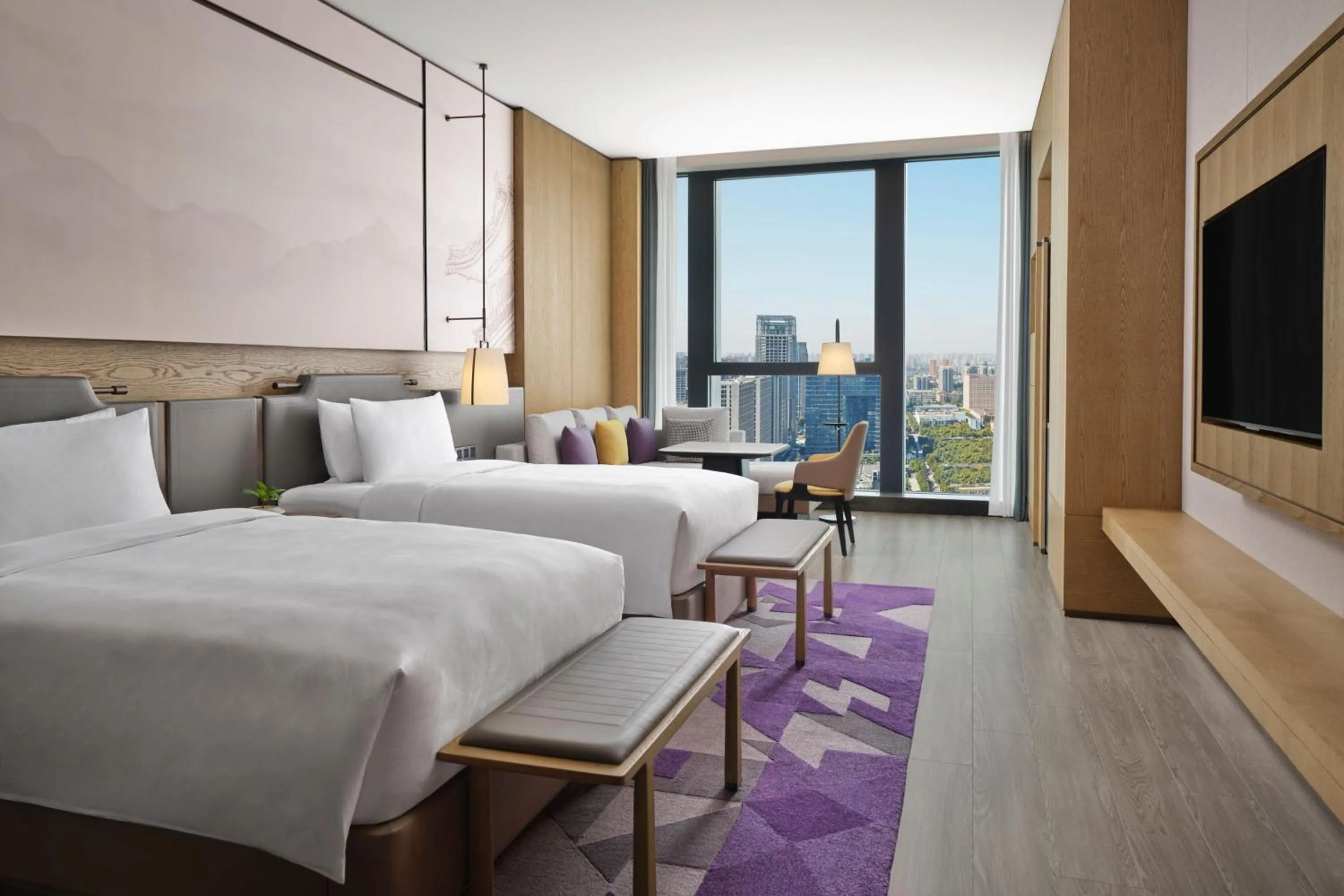 Photo of the whole room, Bed in JW Marriott Hotel Xi'an Southwest