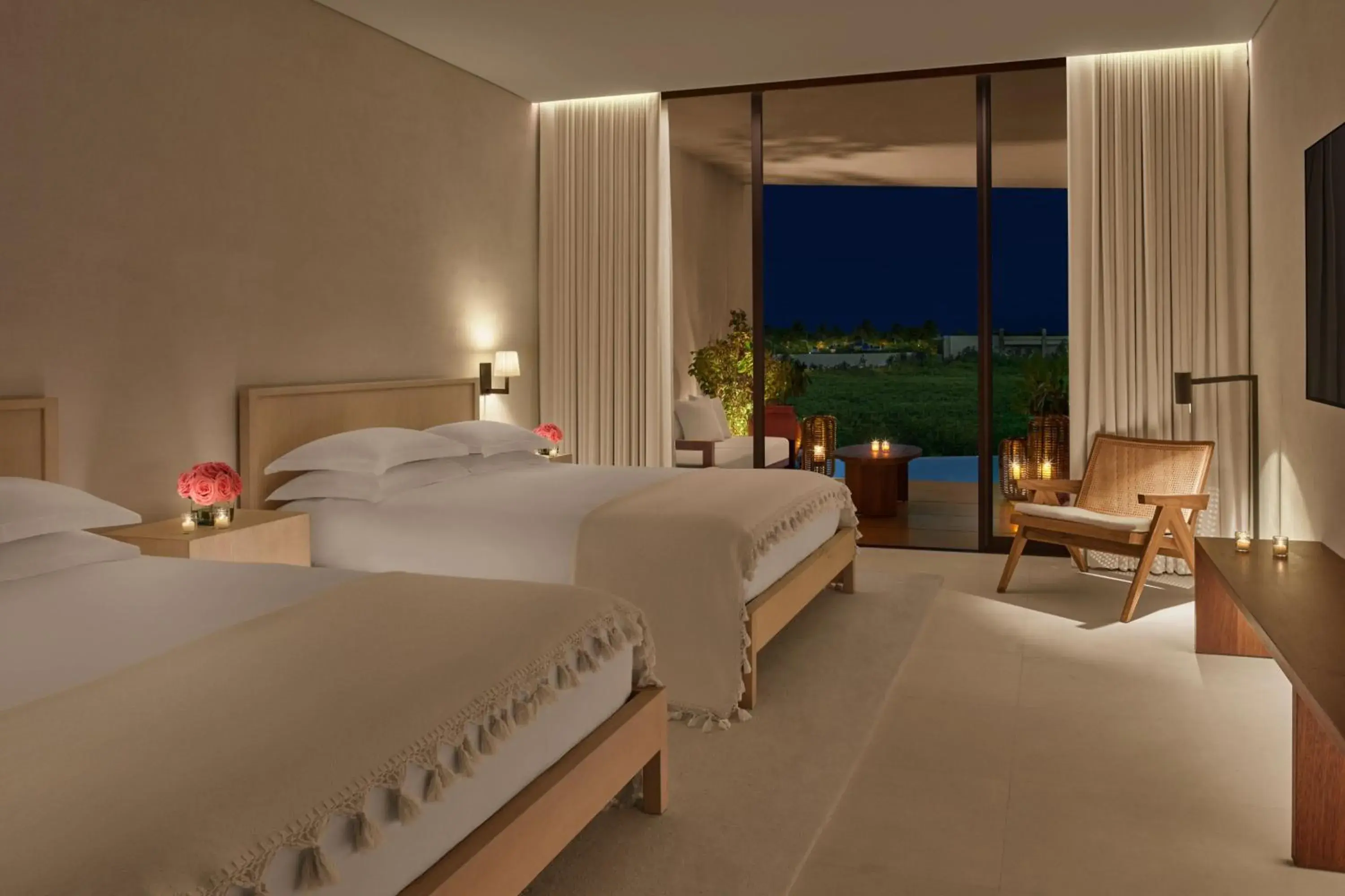 Premier Queen Room with Two Queen Beds and Terrace - Plunge Pool in The Riviera Maya EDITION at Kanai Premier Queen Room with Two Queen Beds and Terrace - Plunge Pool in The Riviera Maya EDITION at Kanai