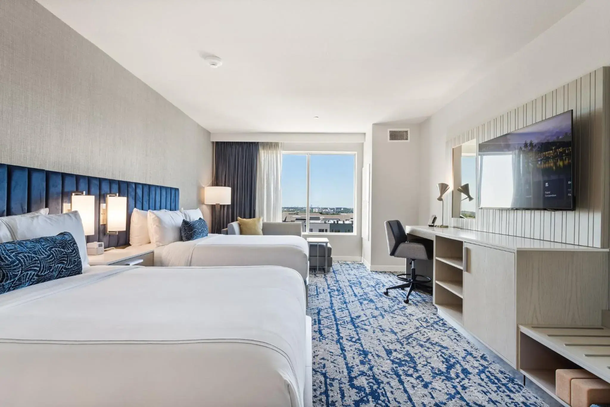 Standard Queen Room with Two Queen Beds with Balcony and Exercise Equipment in EVEN Hotel Austin Uptown near the Domain by IHG Standard Queen Room with Two Queen Beds with Balcony and Exercise Equipment in EVEN Hotel Austin Uptown near the Domain by IHG