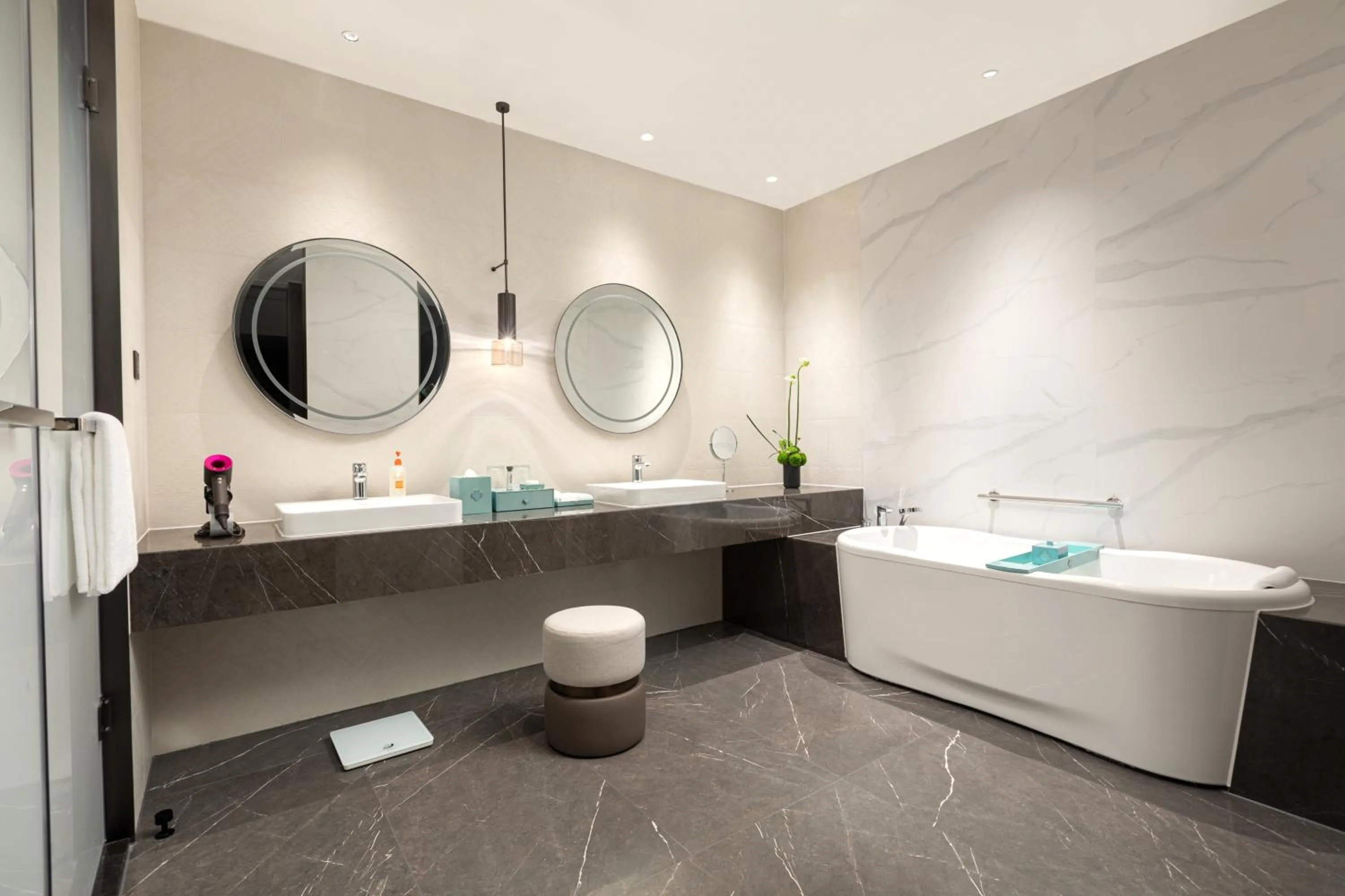 Bathroom in Crowne Plaza Jiangmen Binjiang by IHG