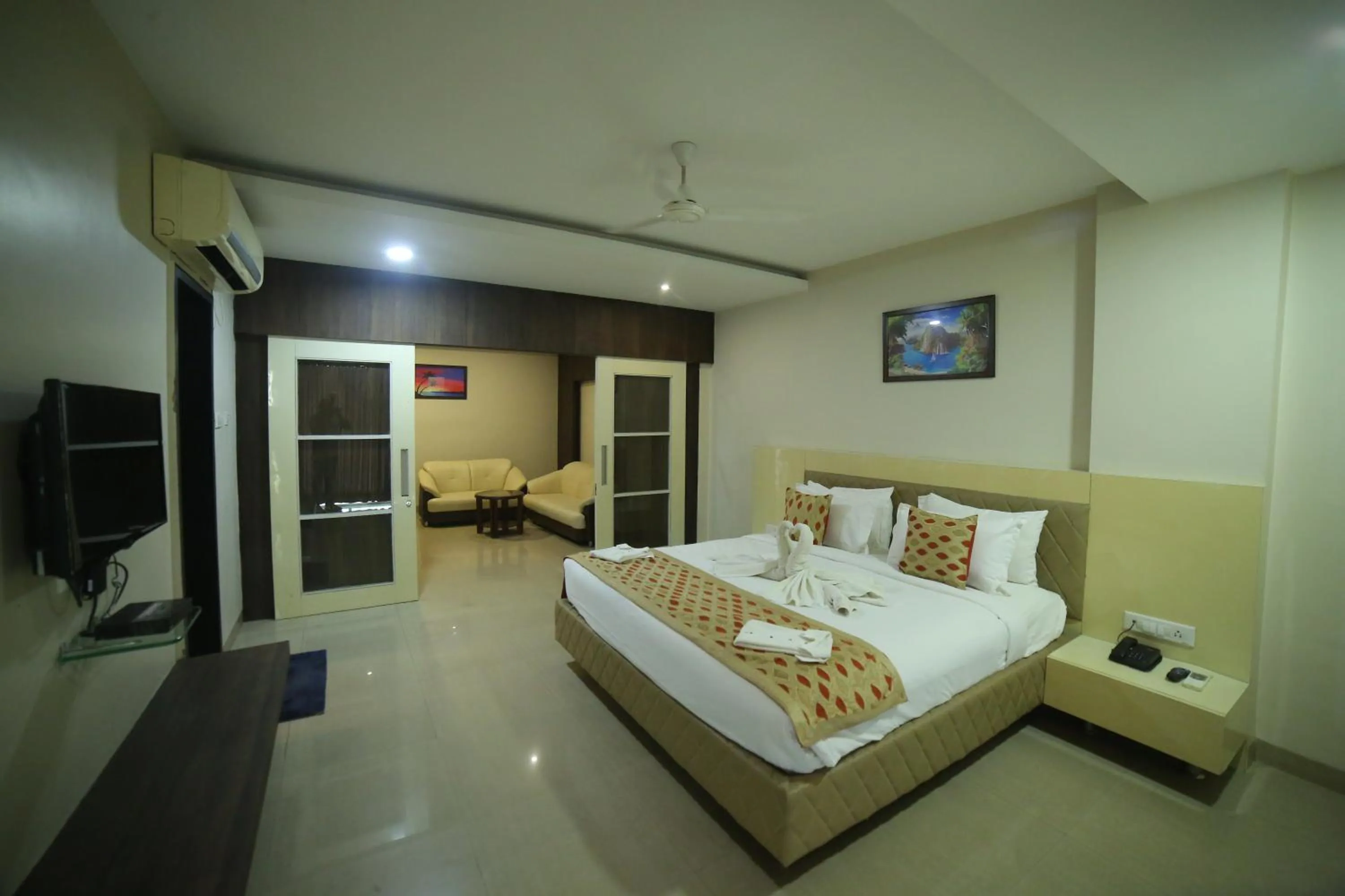 Bed in Monk's Nirvanaa Hotel & Resort