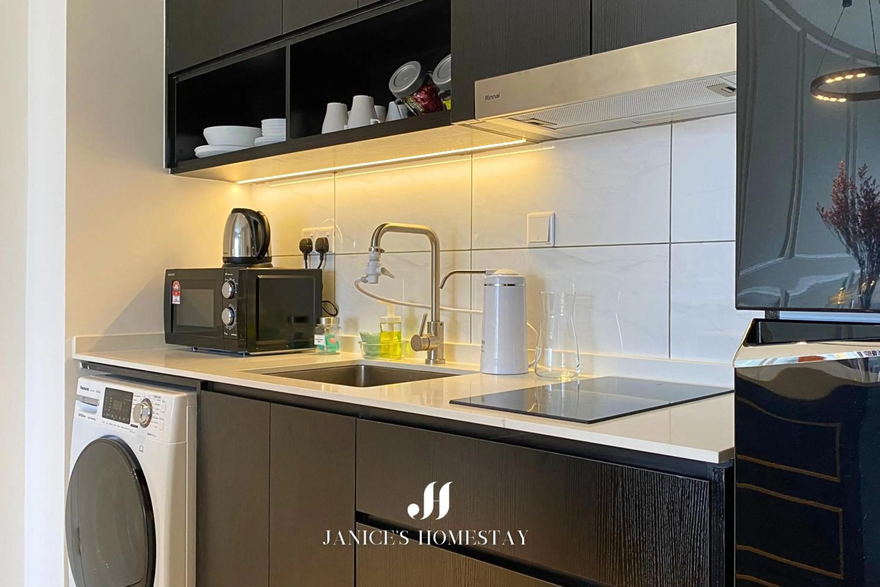 kitchen in Axon Residences Bukit Bintang by Janice's Homestay