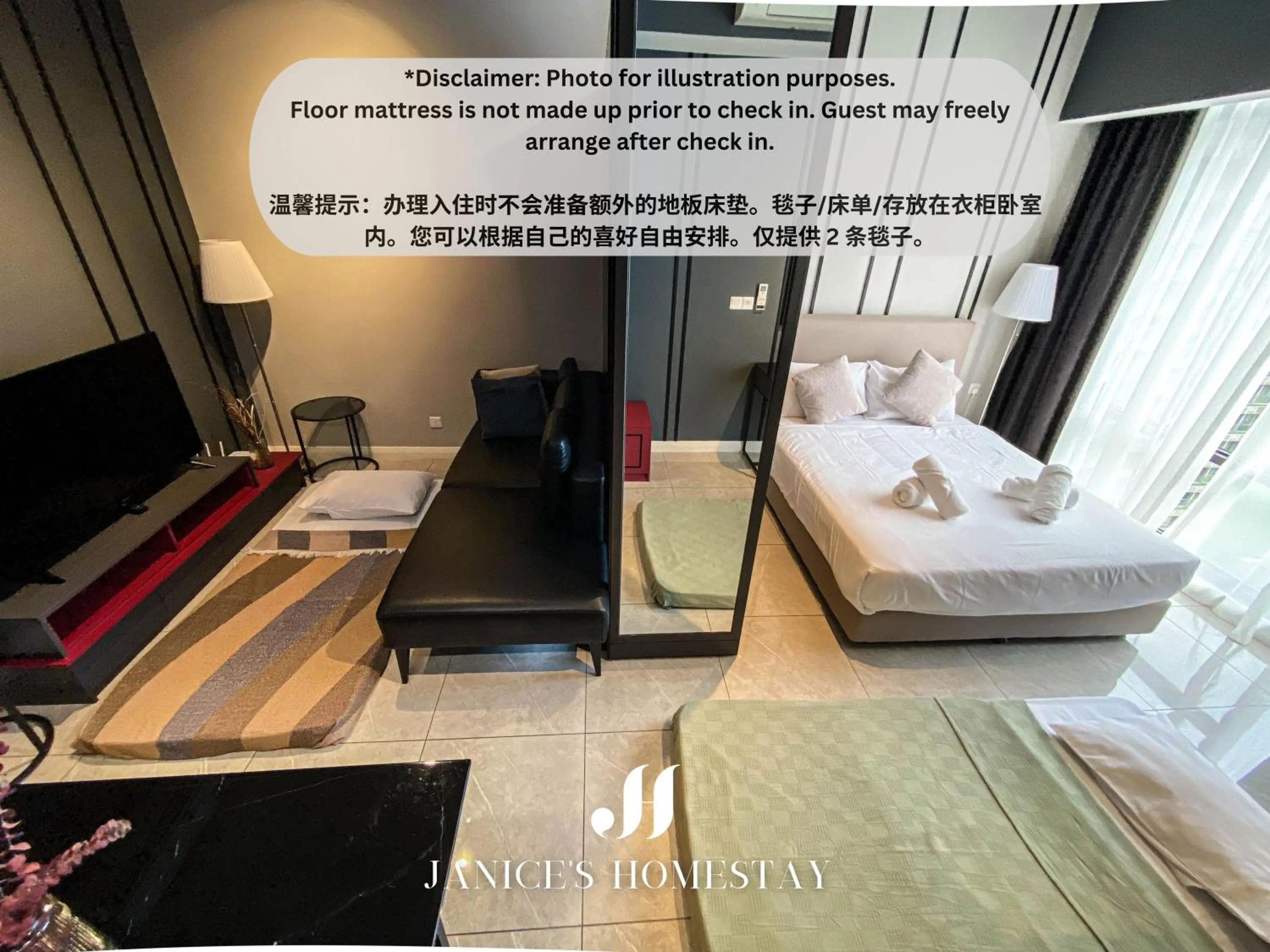 Bed in Axon Residences Bukit Bintang by Janice's Homestay