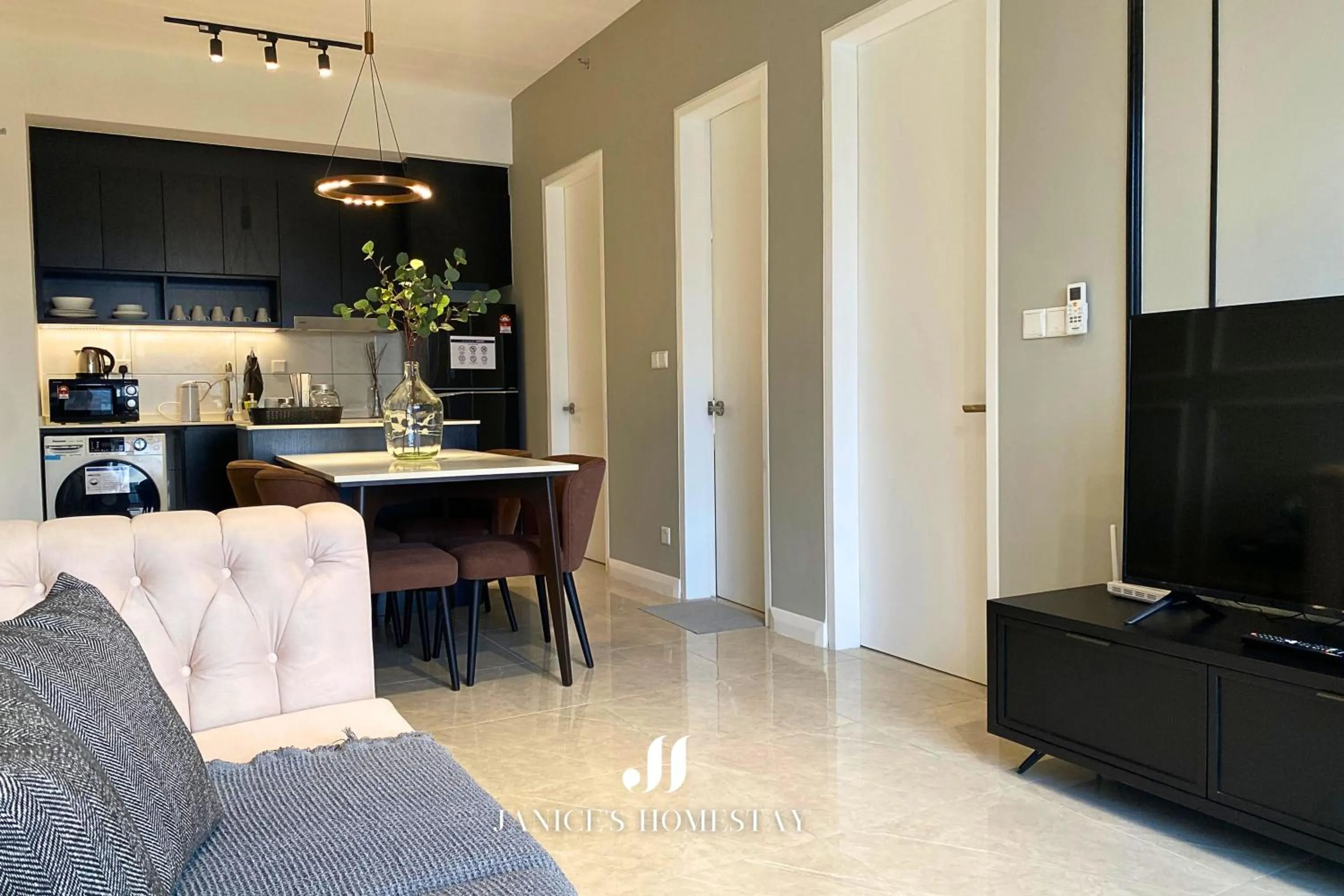 Living room in Axon Residences Bukit Bintang by Janice's Homestay