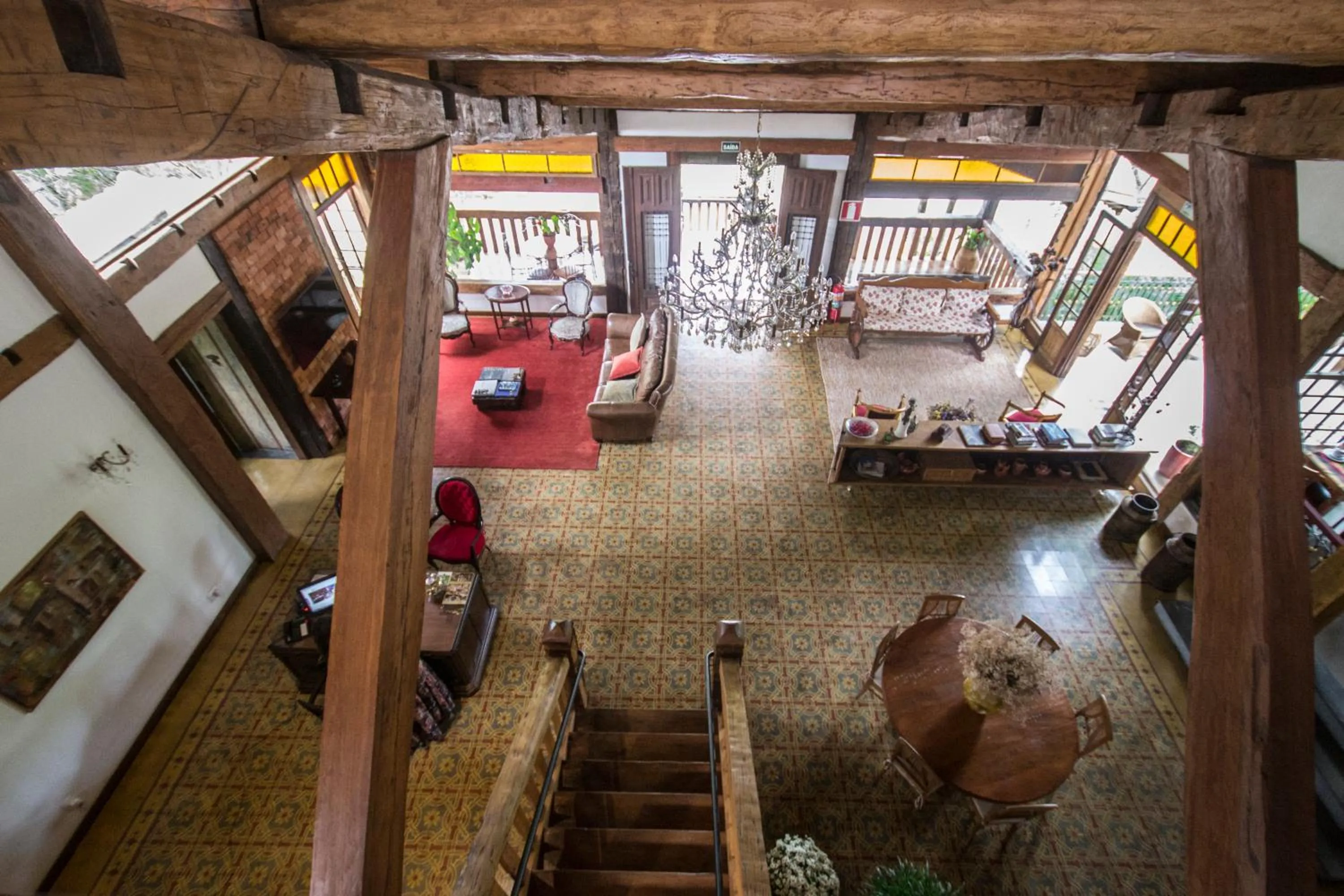 Communal lounge/ TV room in Pousada Chão de Minas