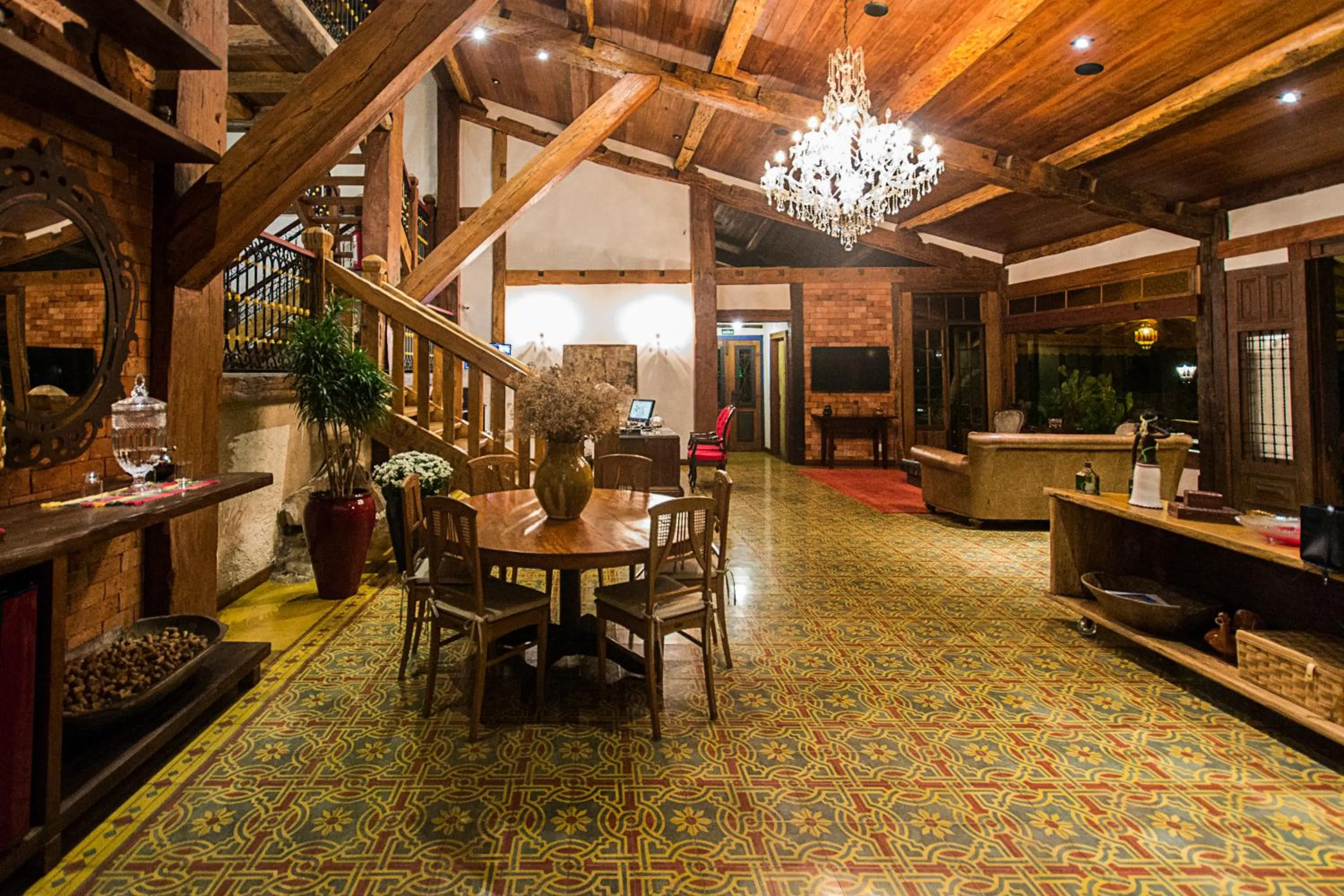Living room in Pousada Chão de Minas