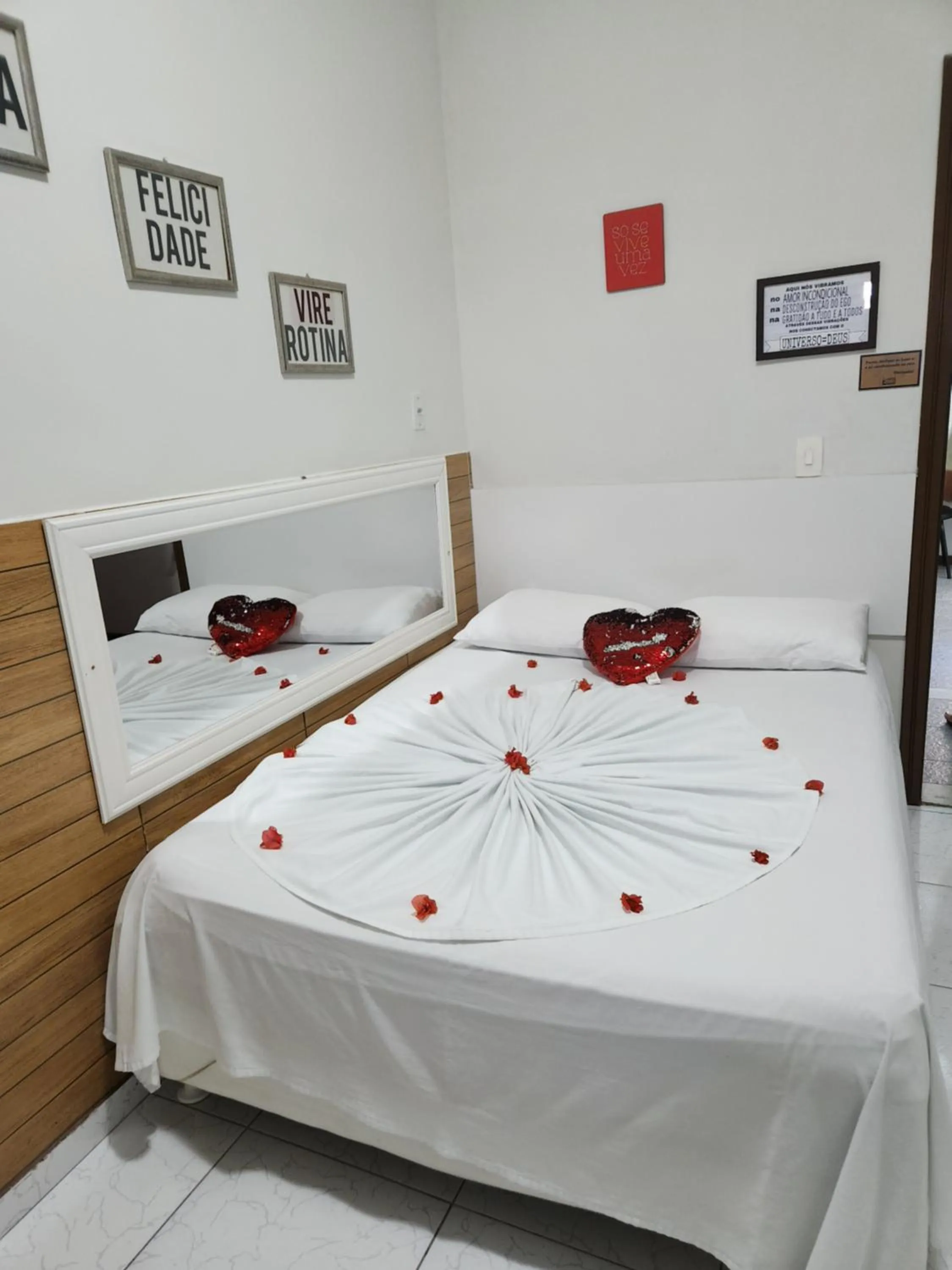 Bed in Pousada Flor Dália