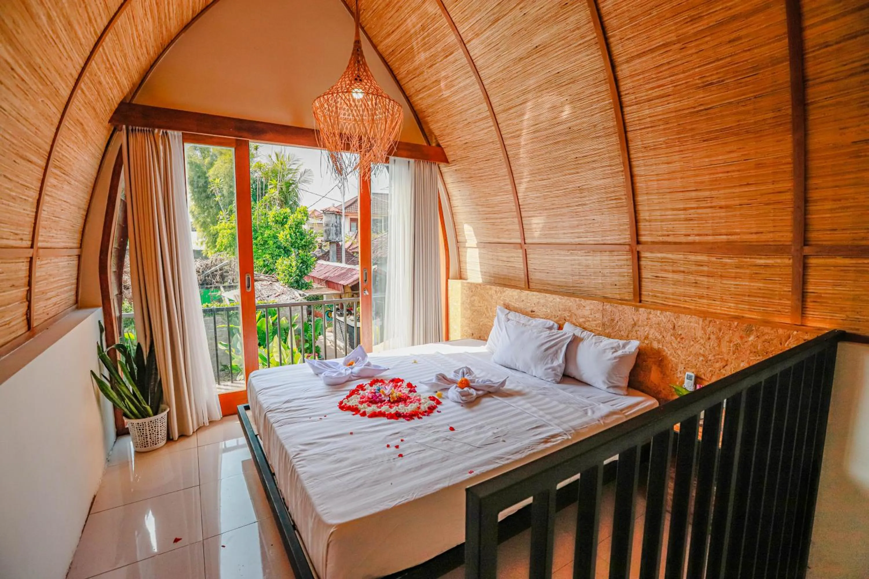 Bed in Neo Bintang Bungalow Cafe and Pool