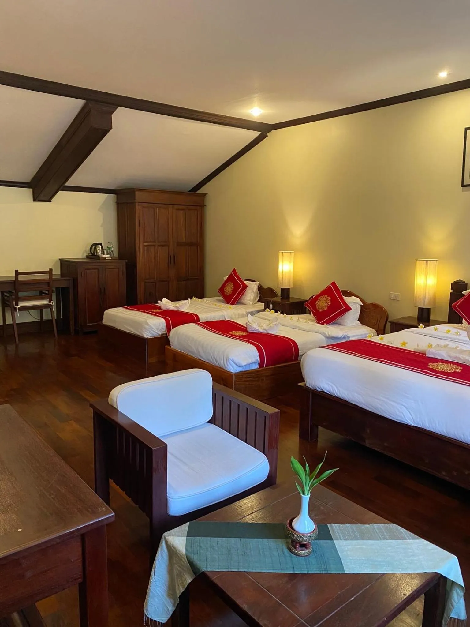 Photo of the whole room, Bed in Luang Prabang Residence & Travel