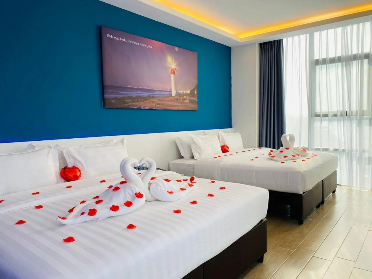 Bed in Lighthouse Hotel Semporna