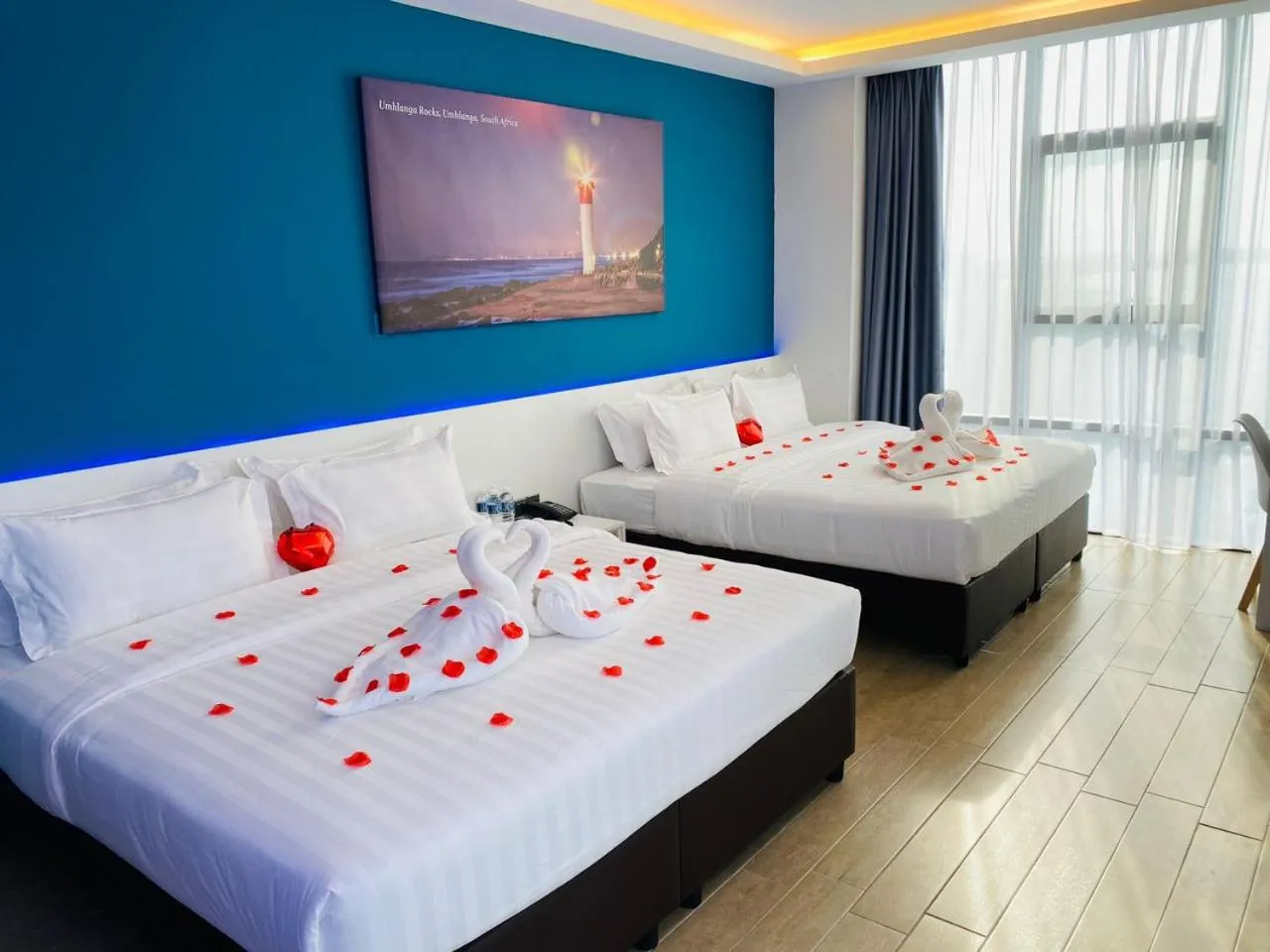 Bed in Lighthouse Hotel Semporna