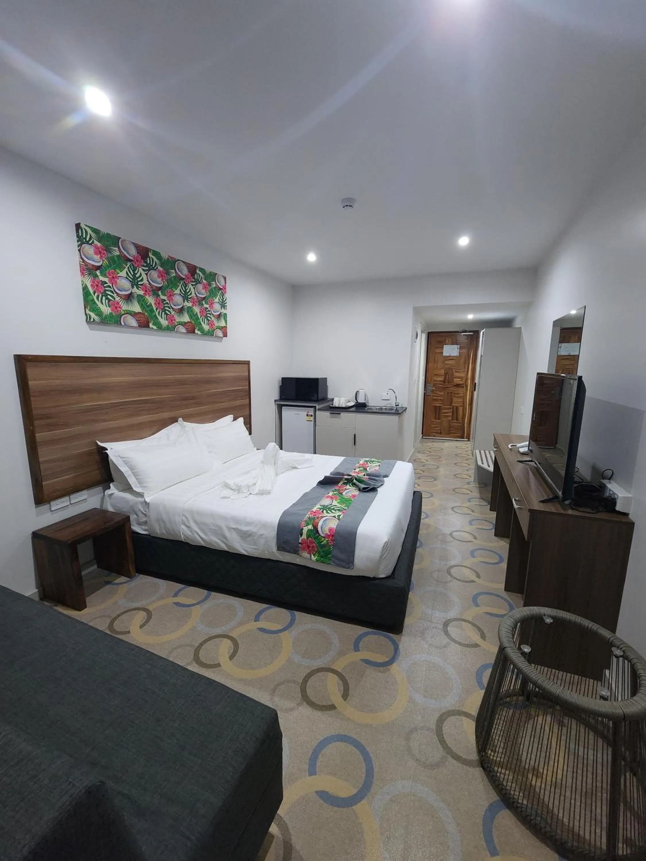 Bed in Vualiku Hotel & Apartments