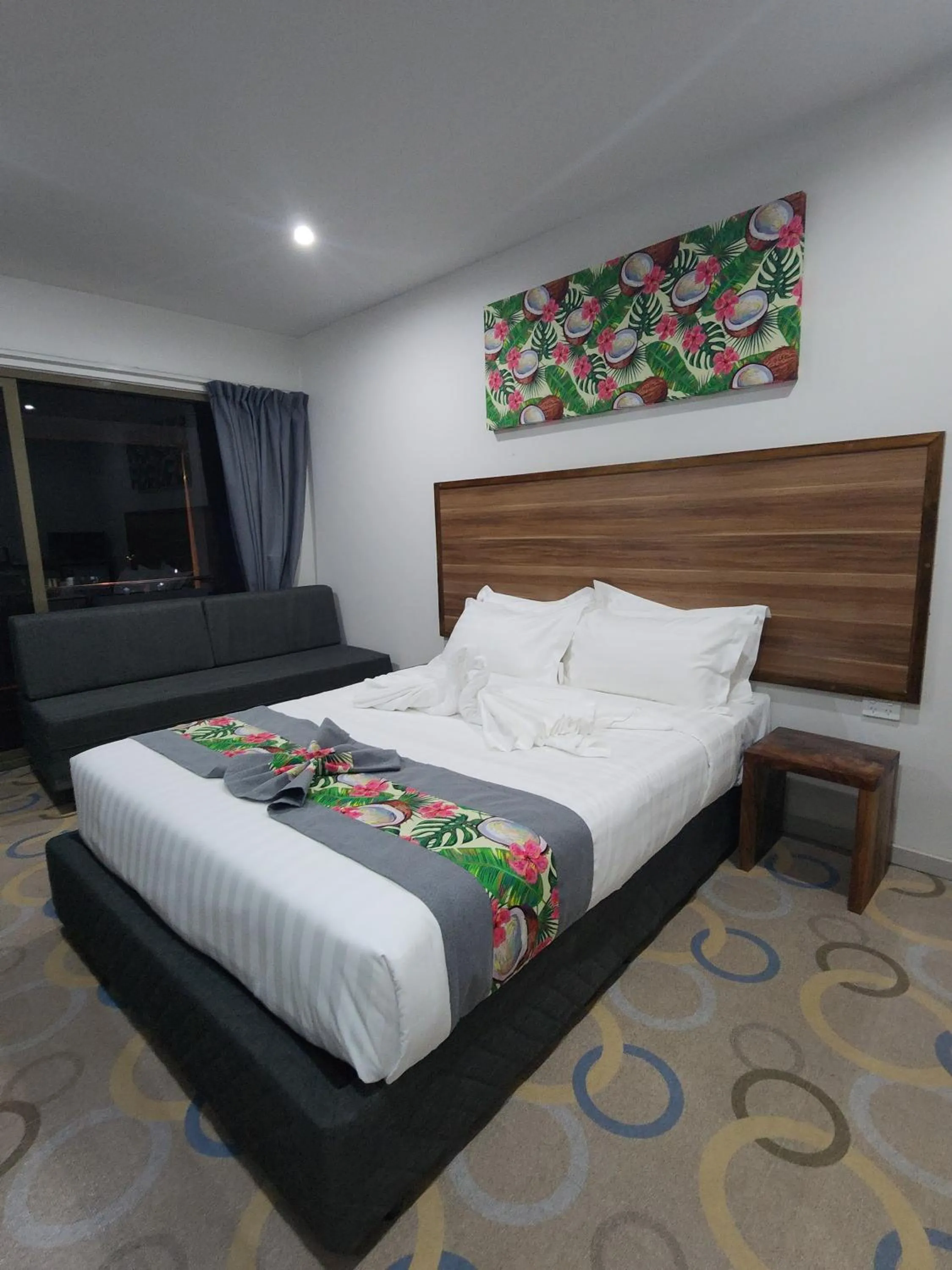 Bed in Vualiku Hotel & Apartments