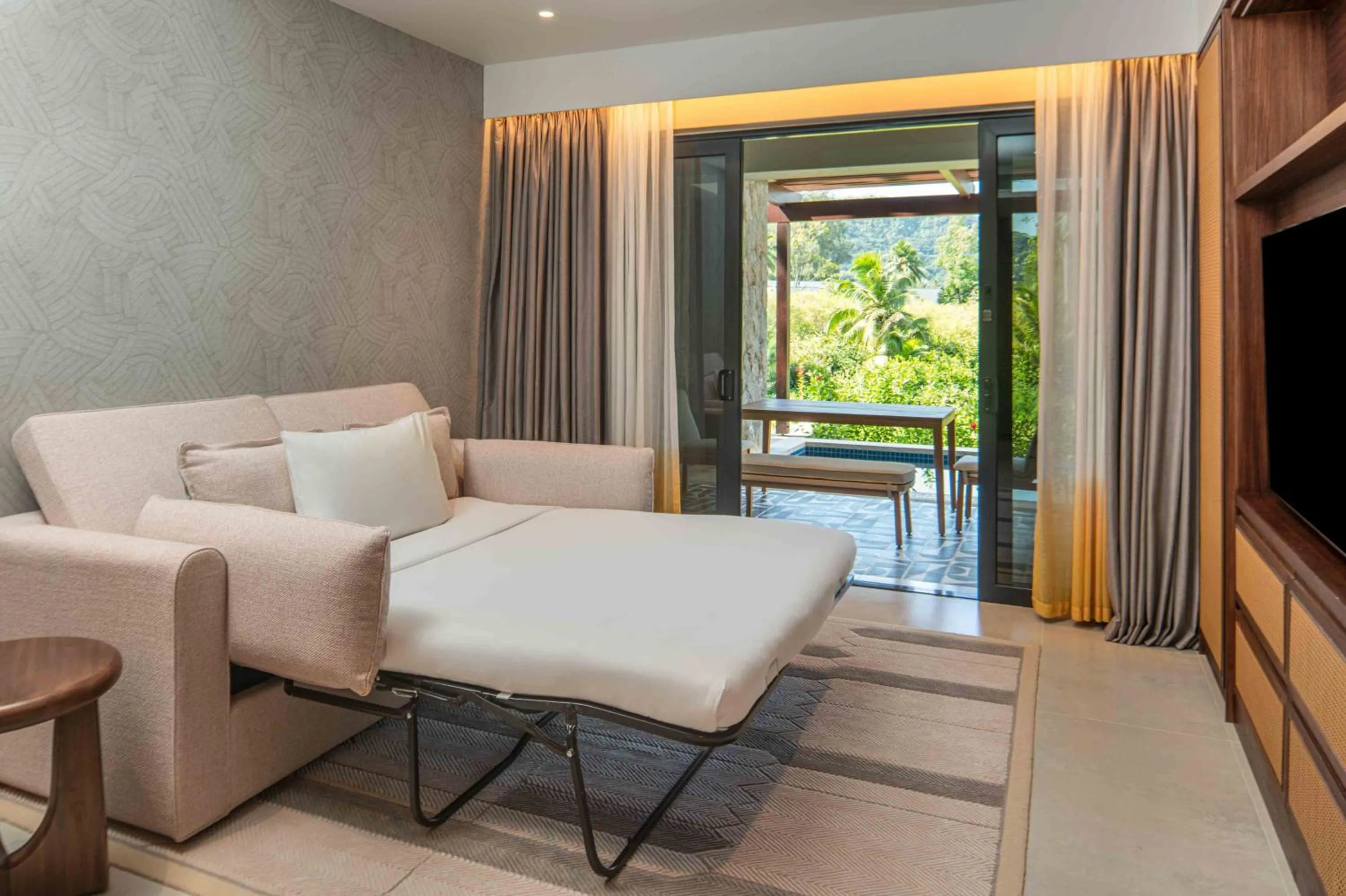 Living room in Canopy By Hilton Seychelles Resort