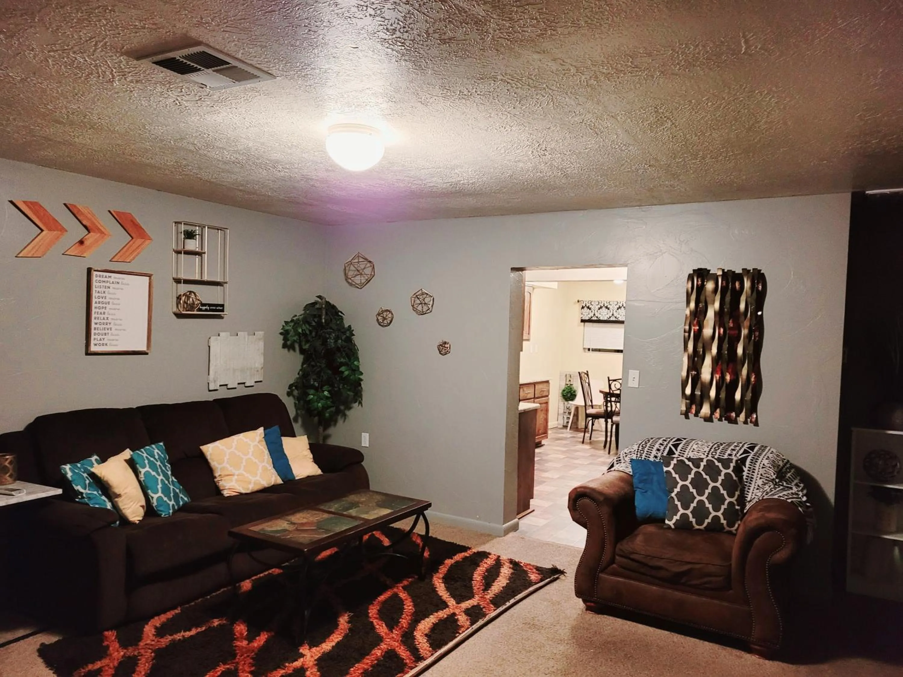 Seating Area in Bryce Valley Lodging