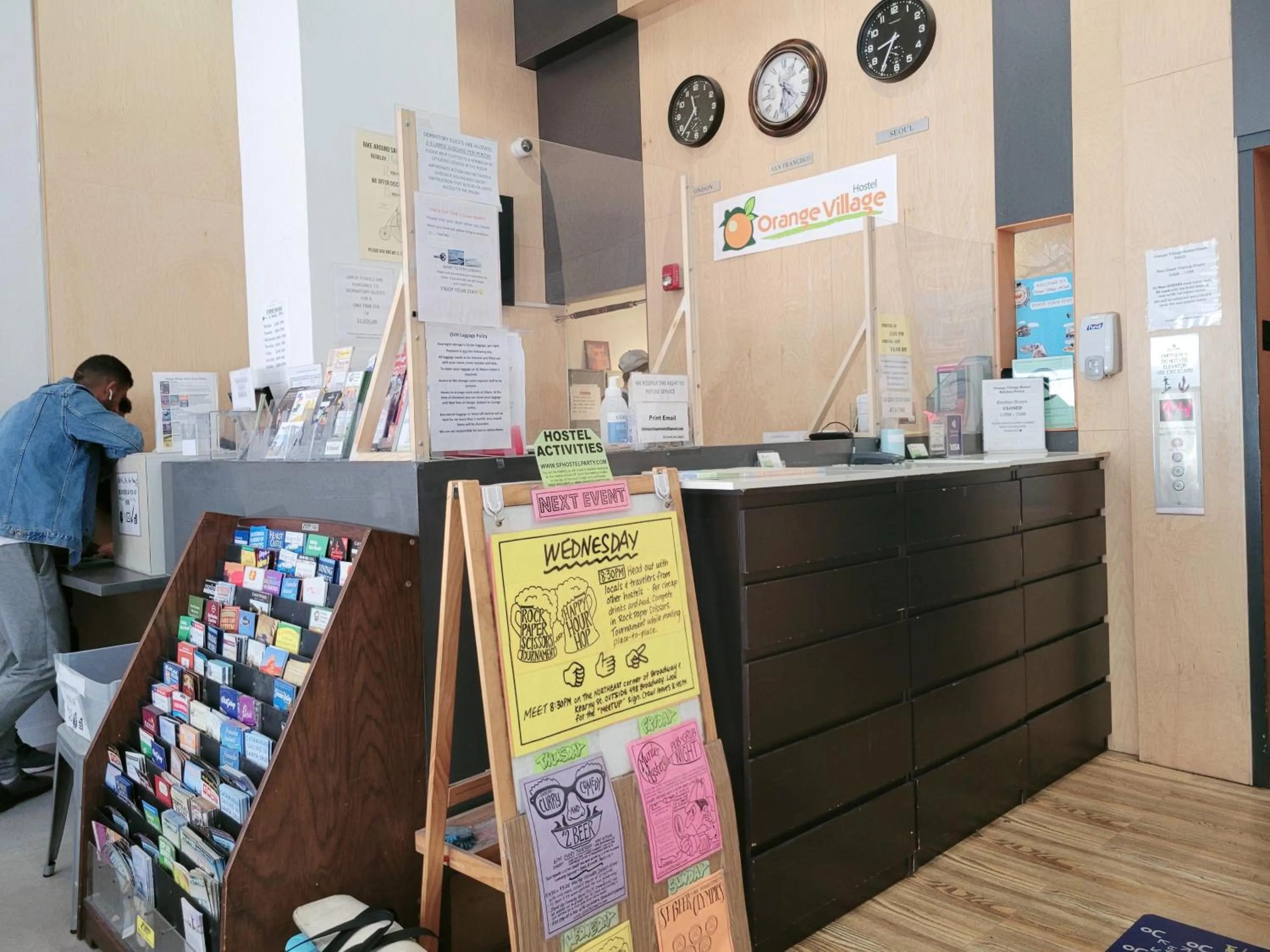 People in Orange Village Hostel