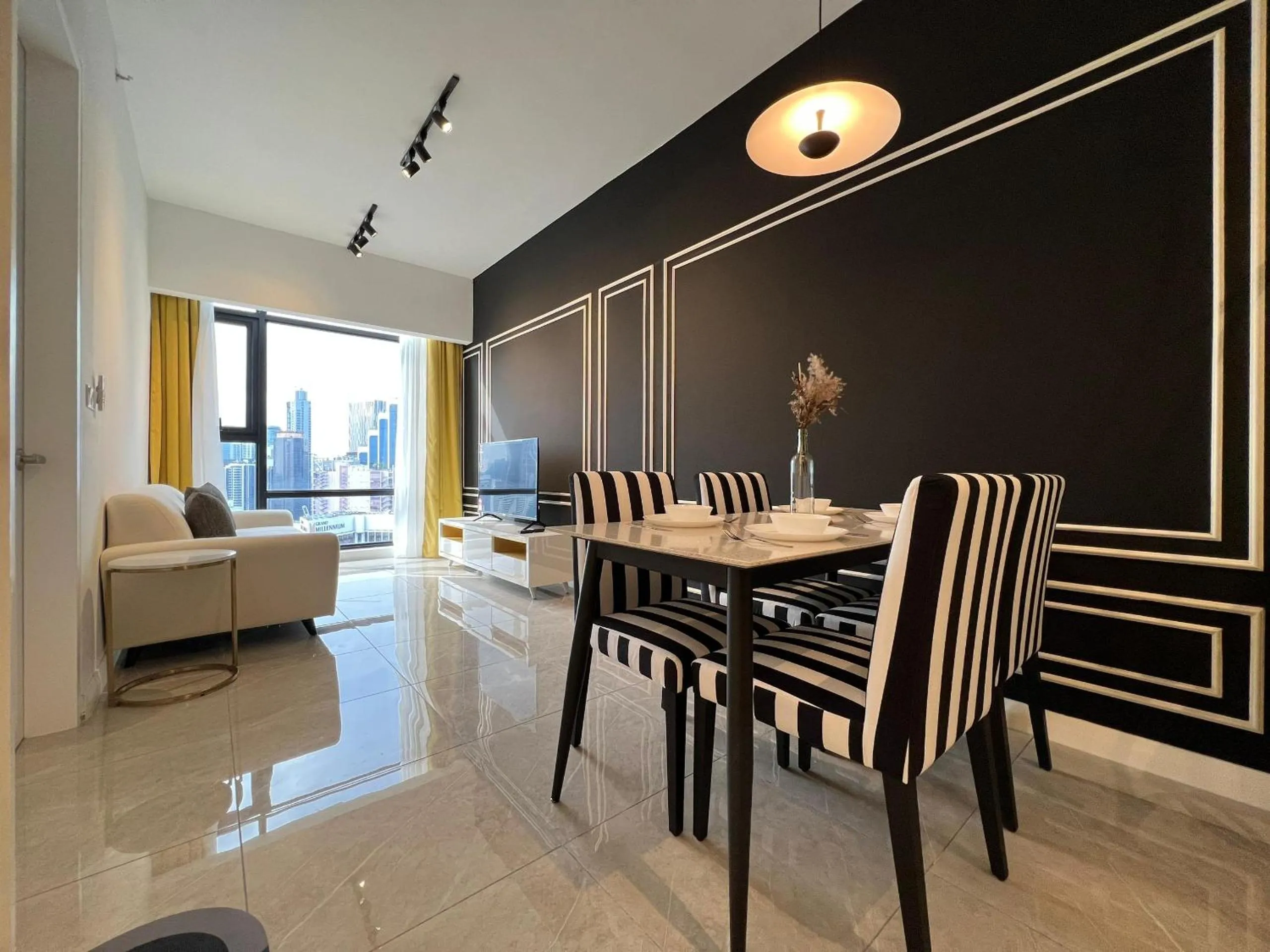 Living room in Axon Residence Bukit Bintang Kuala Lumpur By Apex