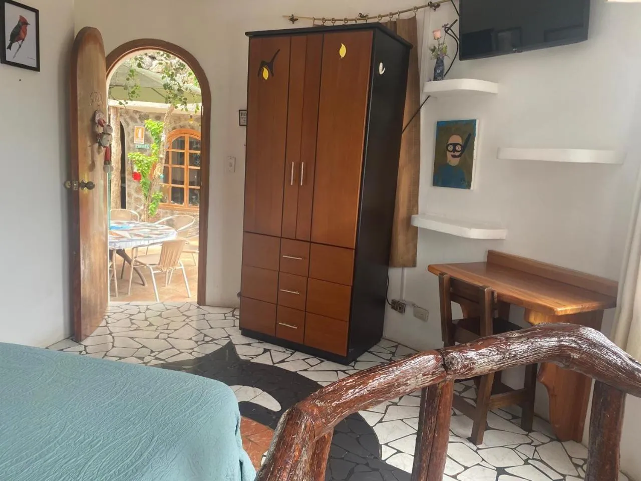 Inner courtyard view, Bed in La Fortaleza De Haro