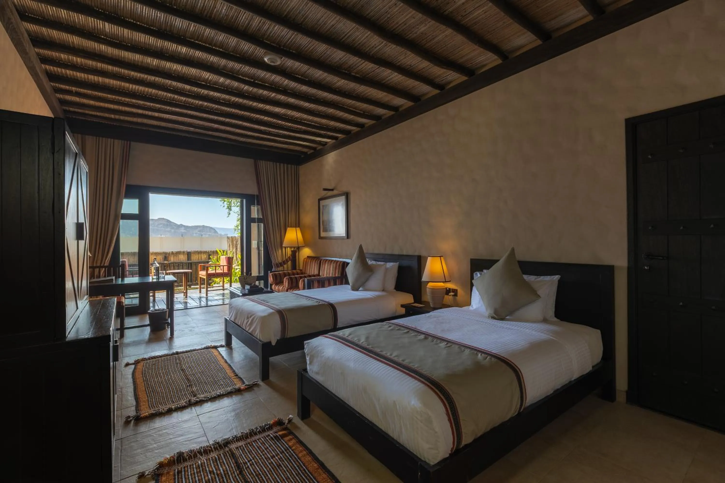 Bed in Atana Musandam Resort