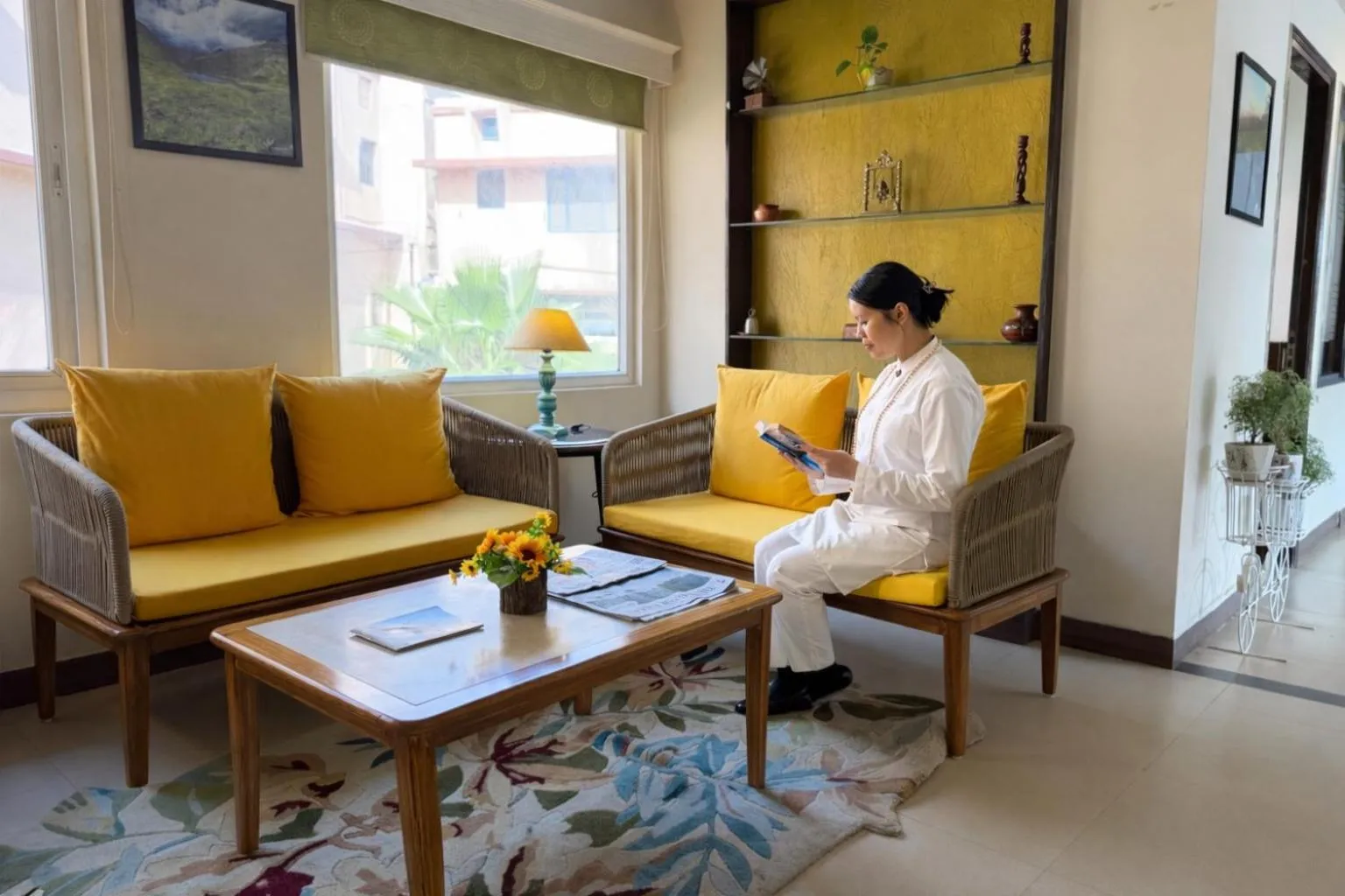 Lobby or reception in Sanskriti Vedic Retreat