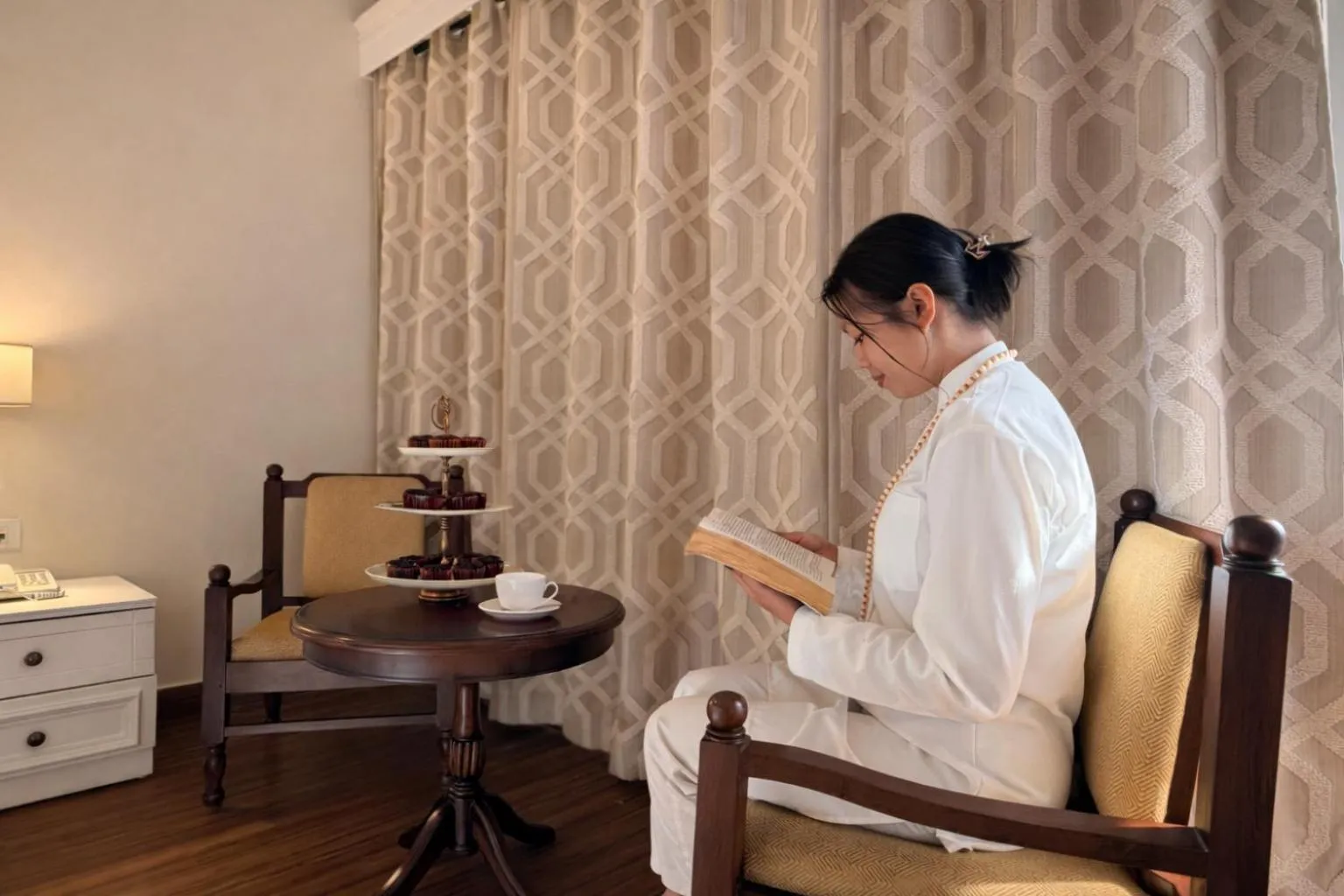 Bed in Sanskriti Vedic Retreat