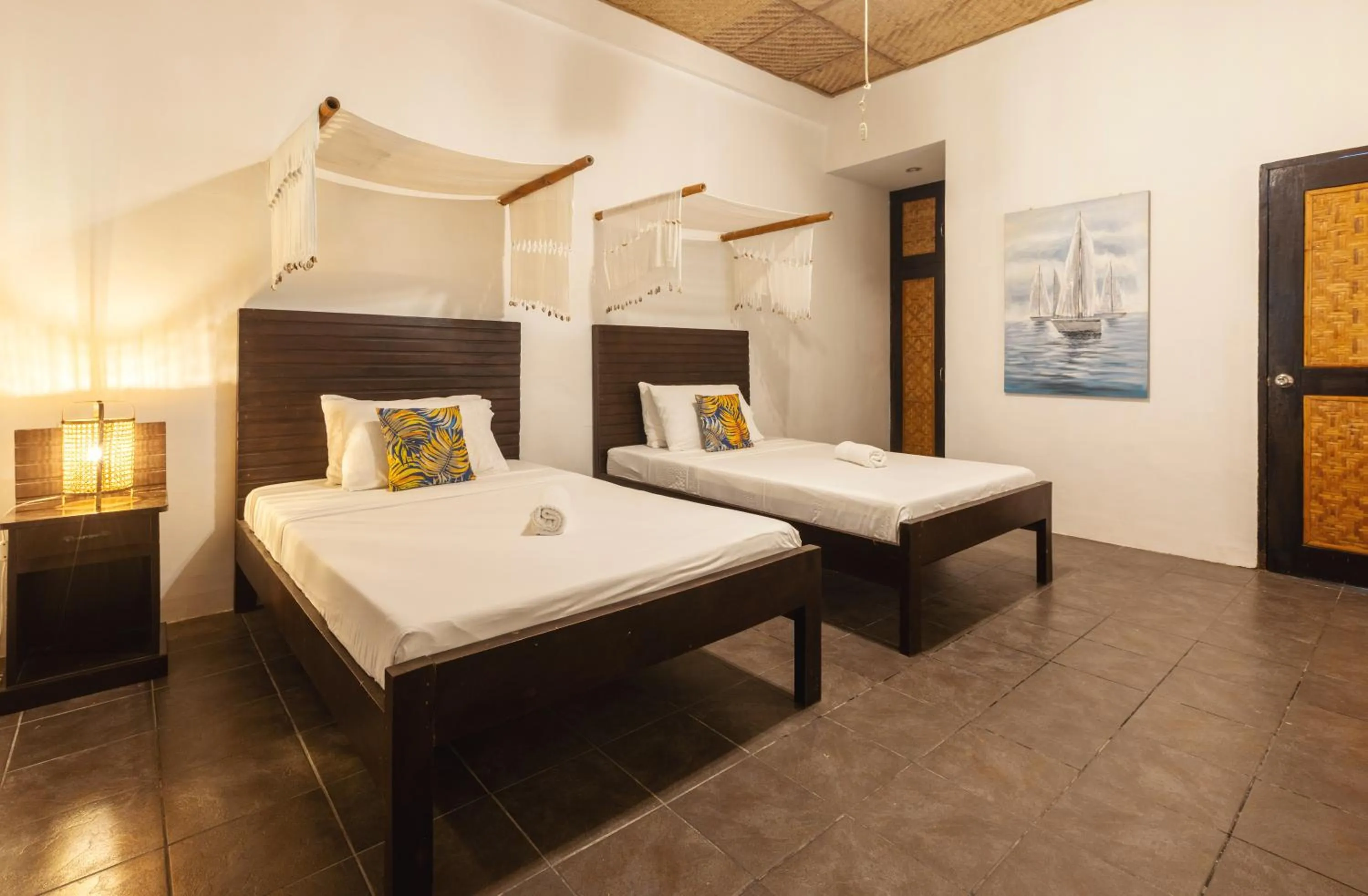 Bed in Nabulao Beach Resort